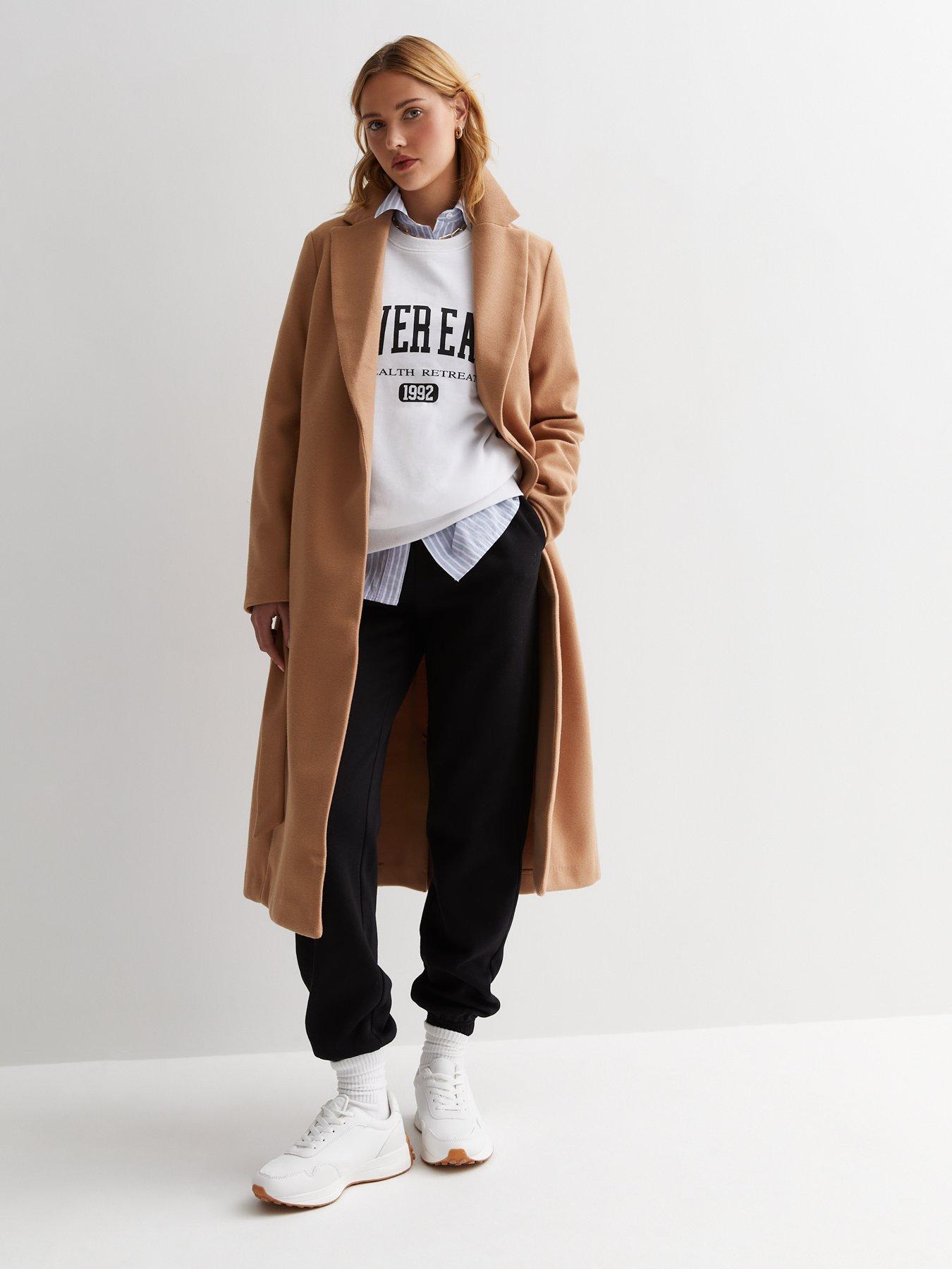 New look coat outlet camel