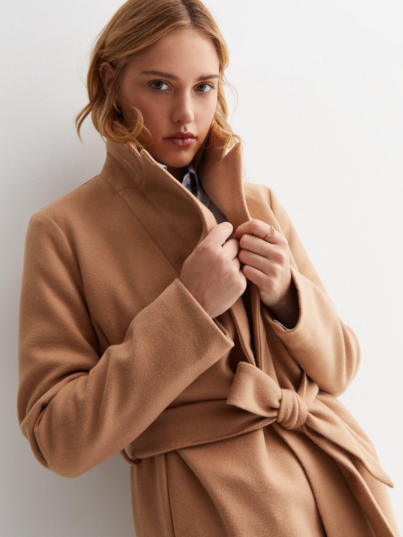 New Look Camel Longline Belted Coat Very Ireland