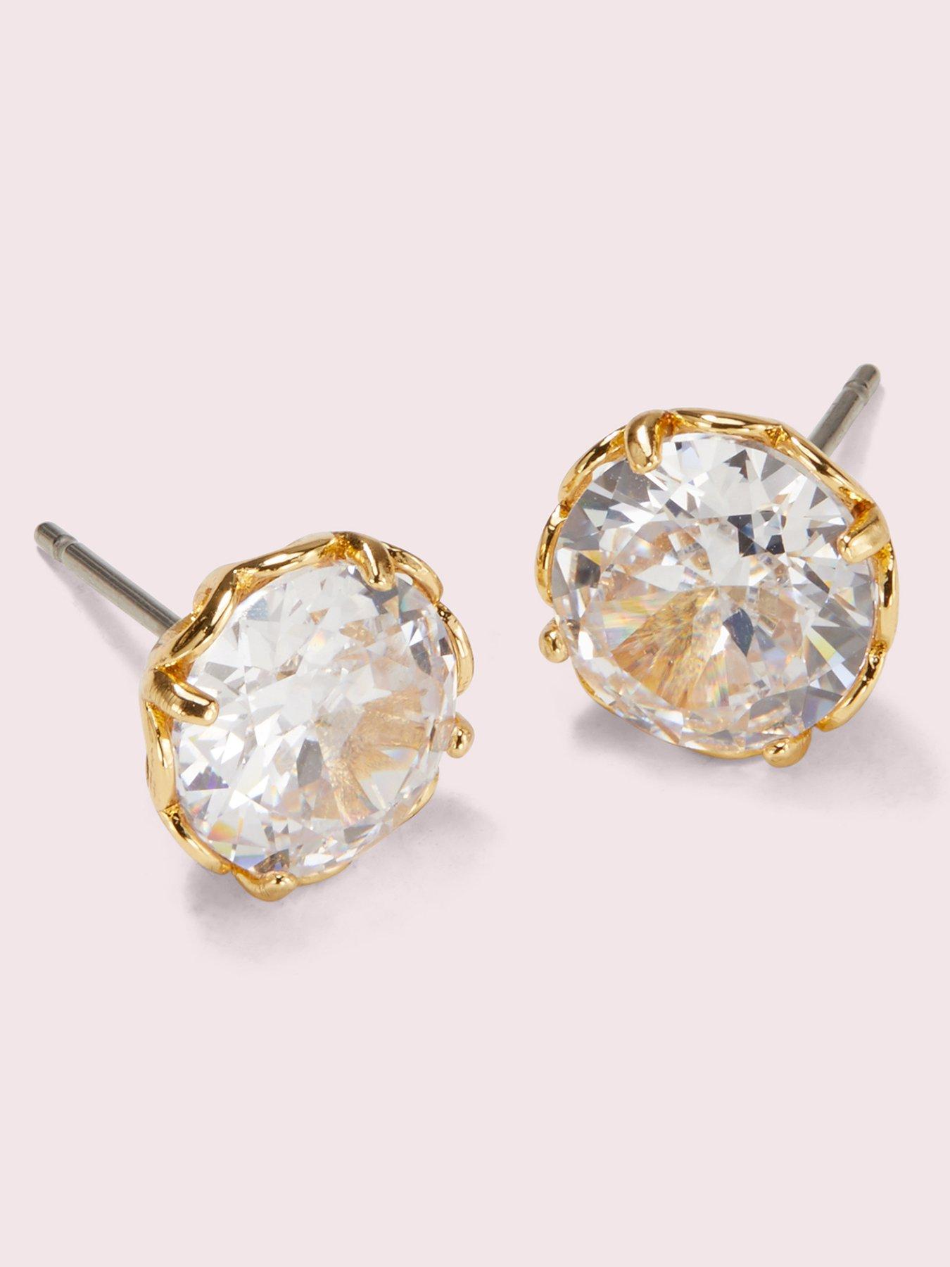 Kate Spade New York That Sparkle Round Stud Earrings - Clear/gold