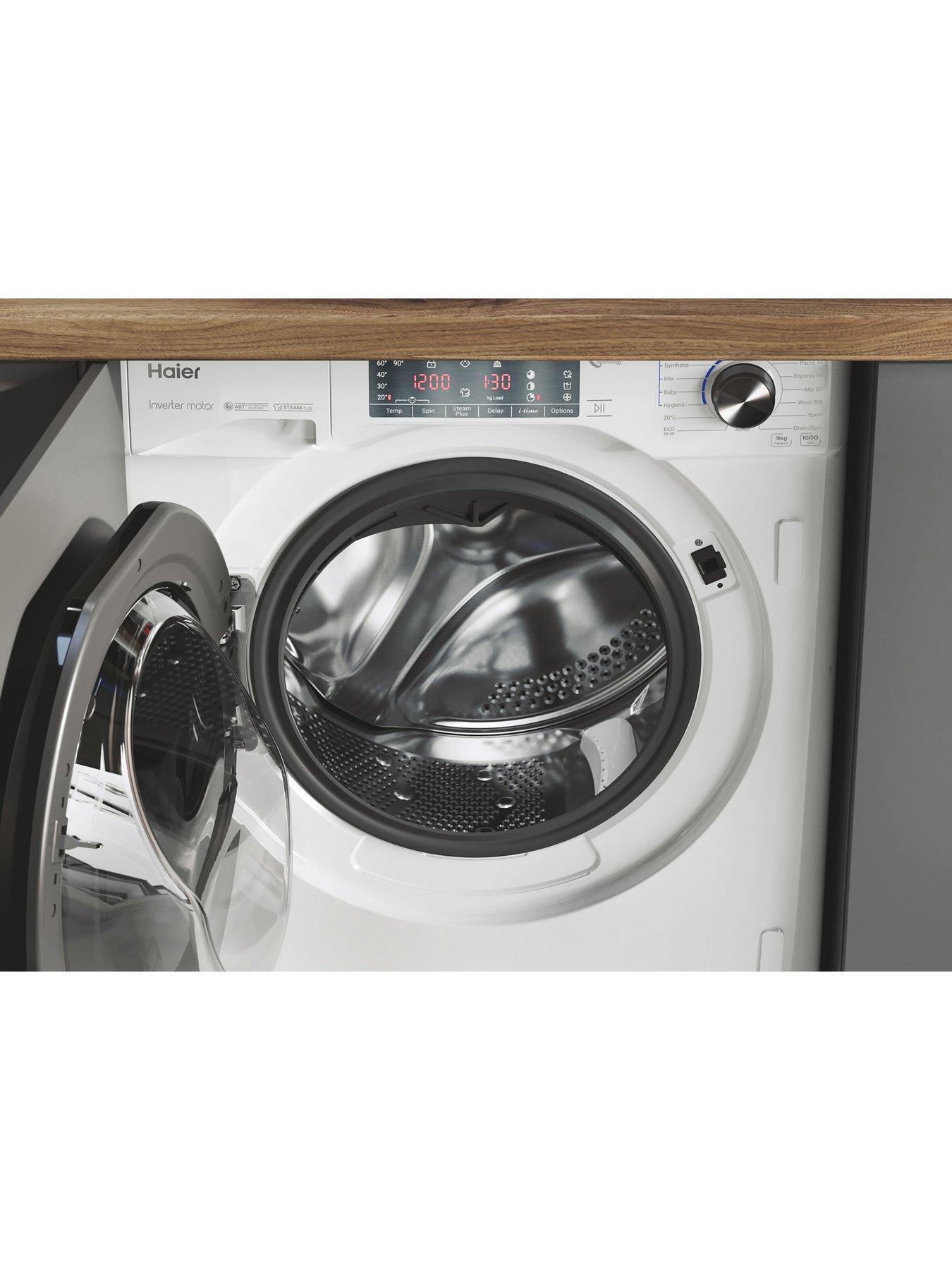 haier series 4 hwq90b416fwb uk integrated 9kg washing machine