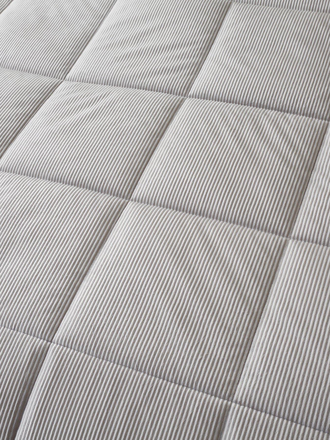 Image 3 of 5 of Catherine Lansfield Cosy Cord Coverless Duvet - Silver
