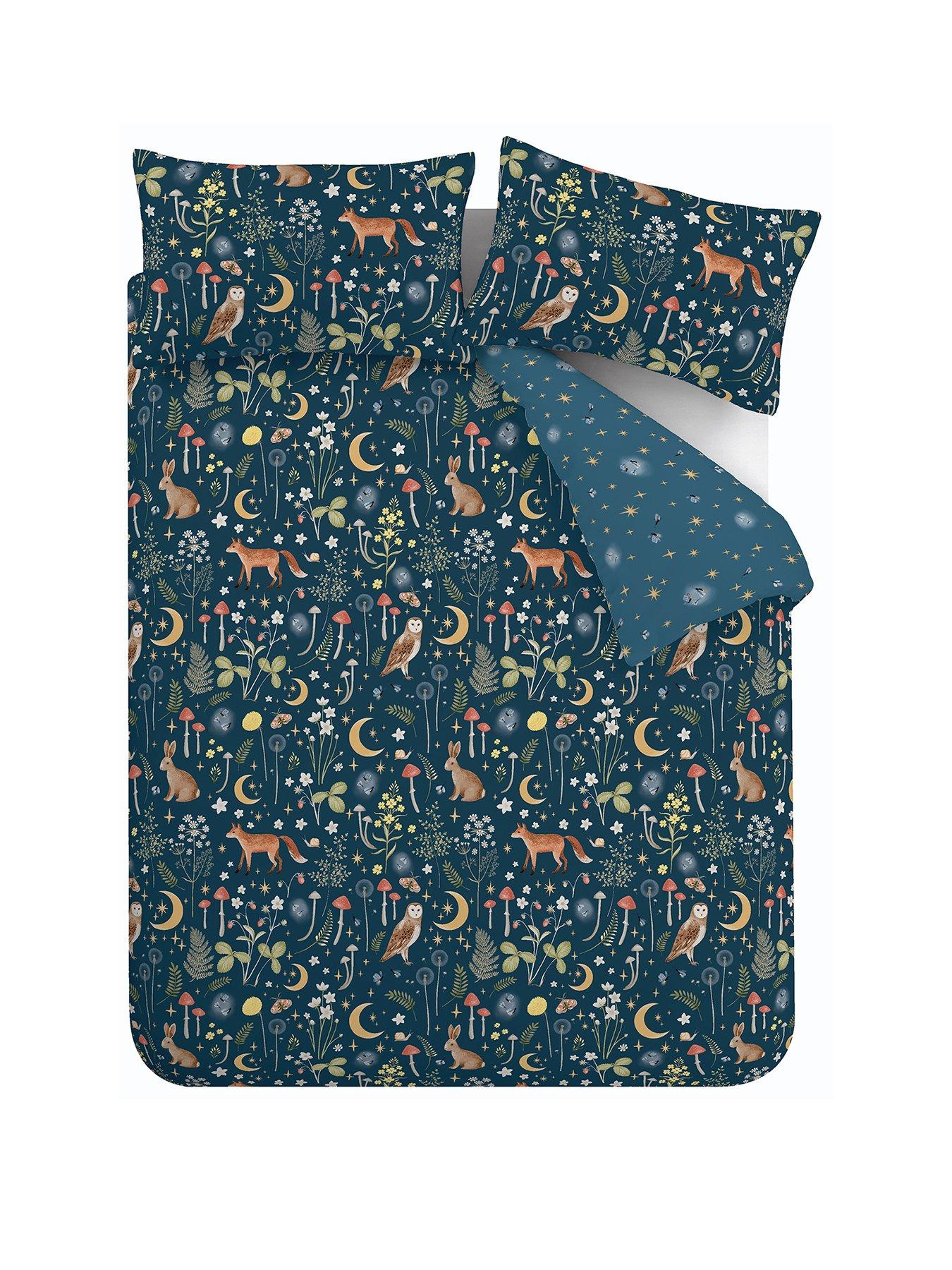 Image 2 of 6 of Catherine Lansfield Twilight Animals Duvet Cover Set - Navy
