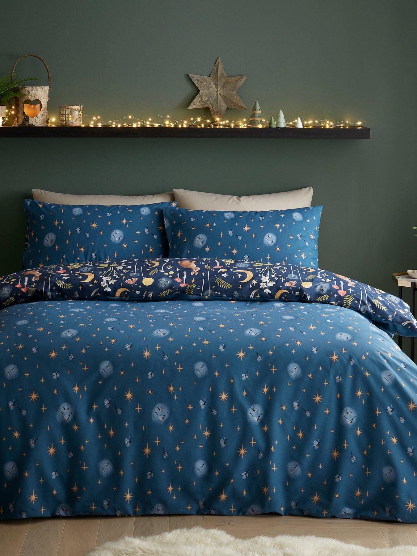 Image 3 of 6 of Catherine Lansfield Twilight Animals Duvet Cover Set - Navy