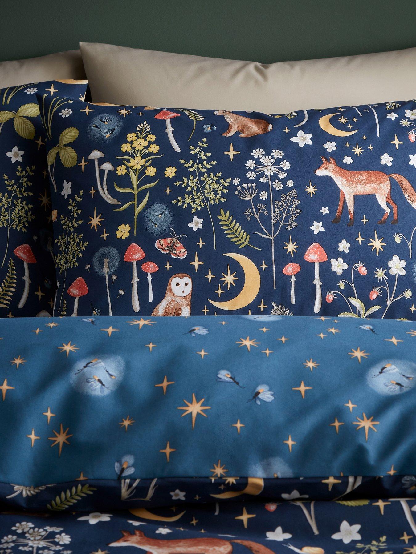 Image 4 of 6 of Catherine Lansfield Twilight Animals Duvet Cover Set - Navy