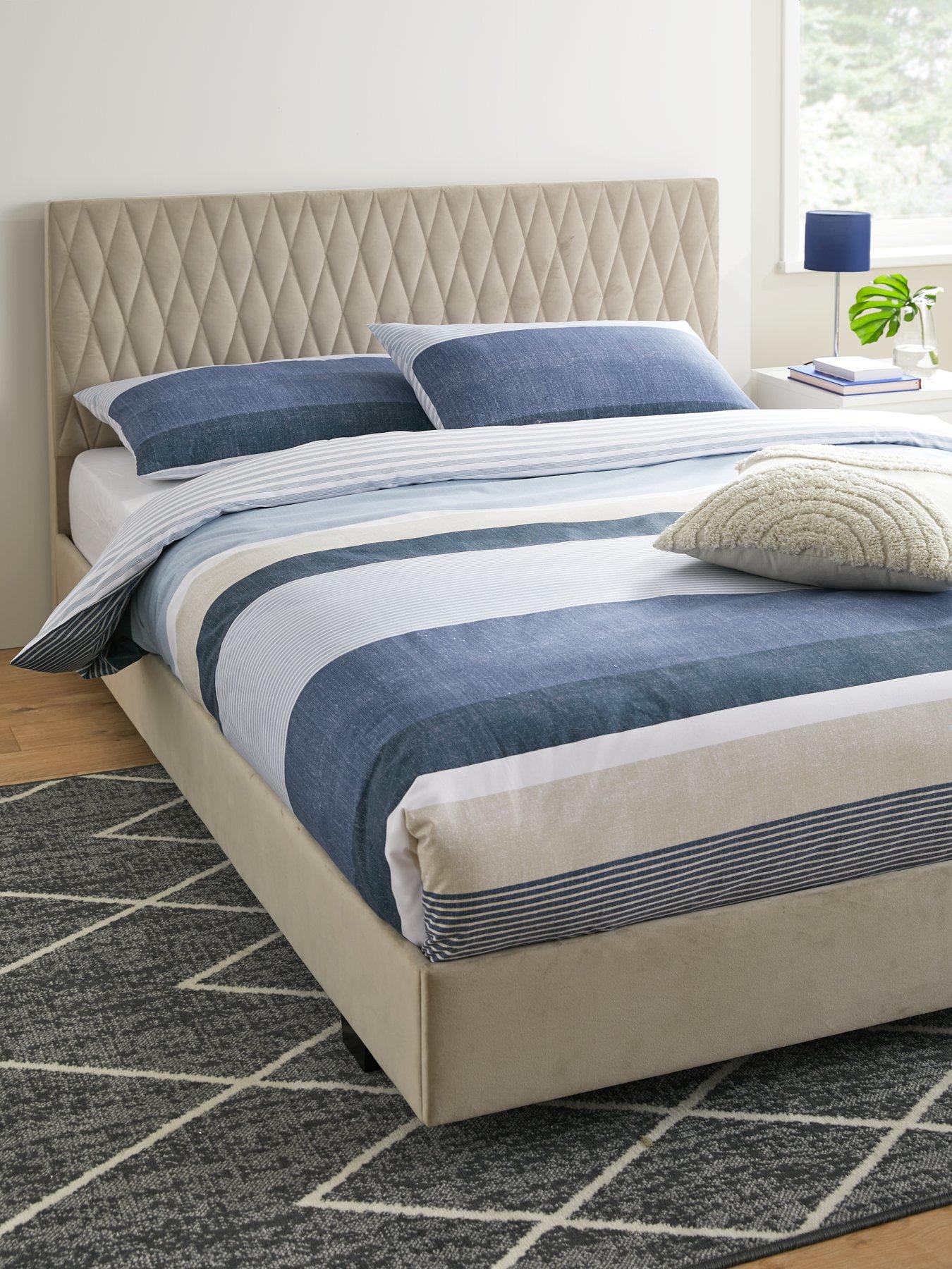 very-home-ashton-fabric-bed-frame-with-mattress-options-buy-amp-save