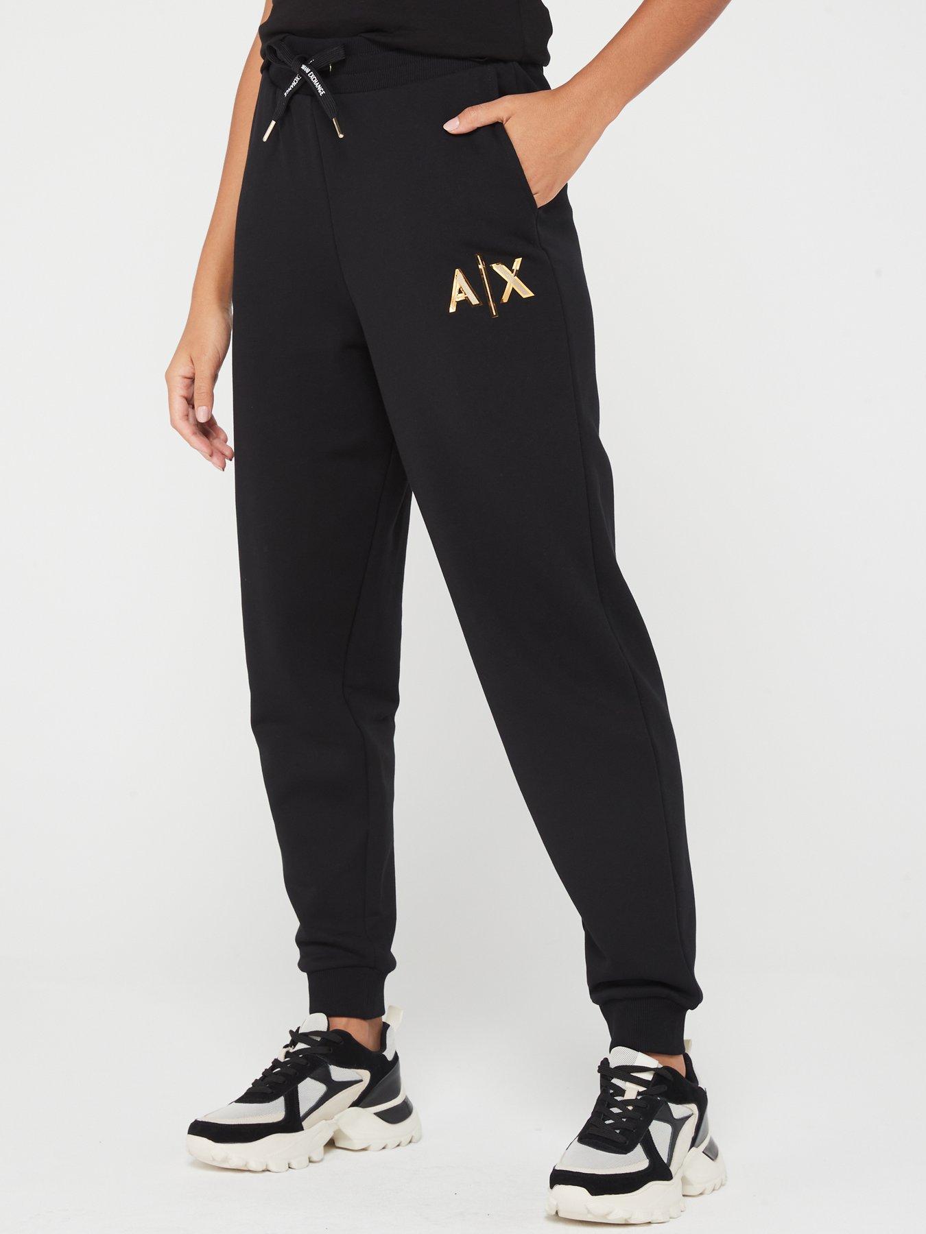 armani-exchange-foil-logo-cotton-jogger-black