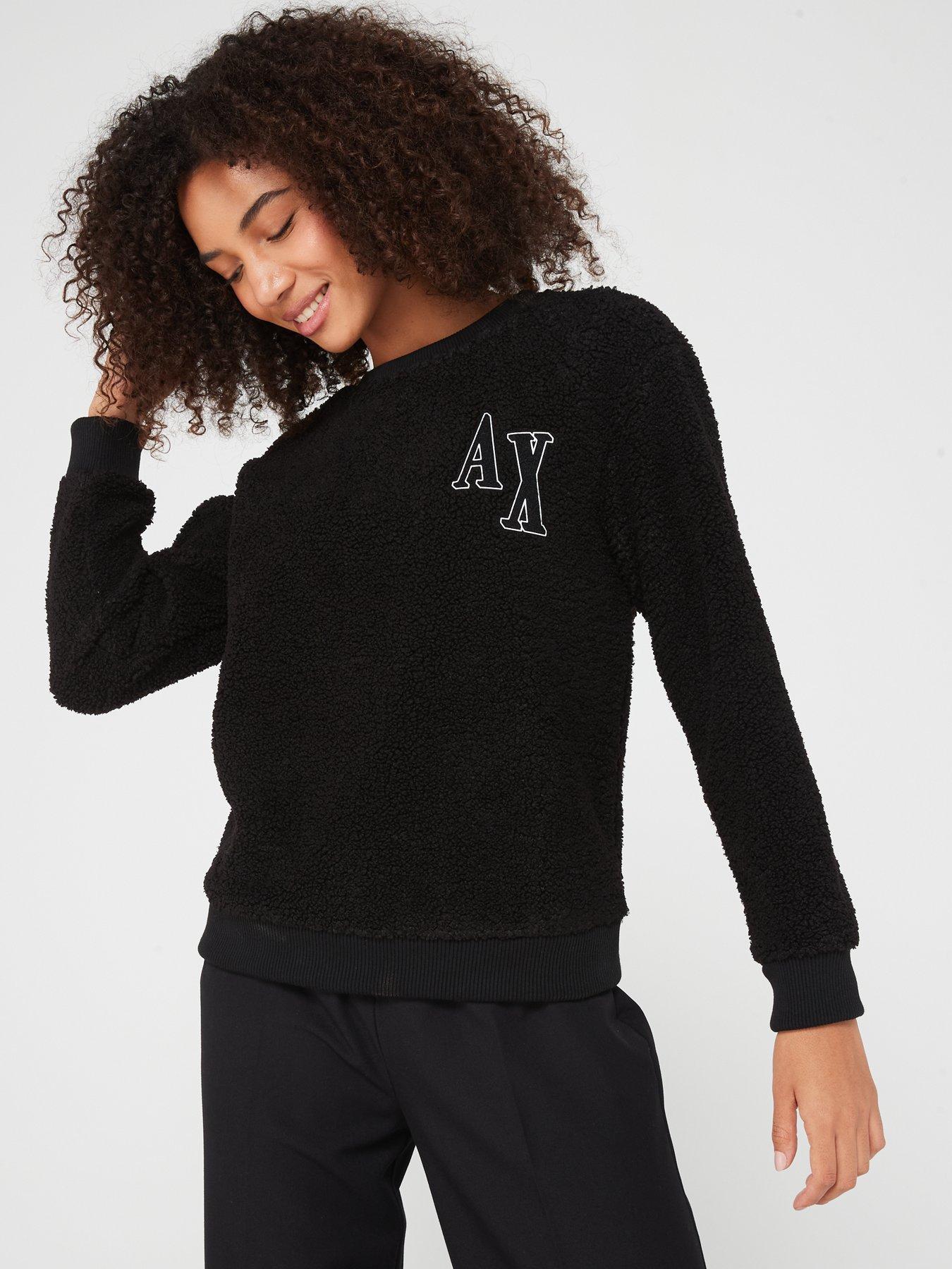 armani-exchange-collegiate-logo-sherpa-sweat-black