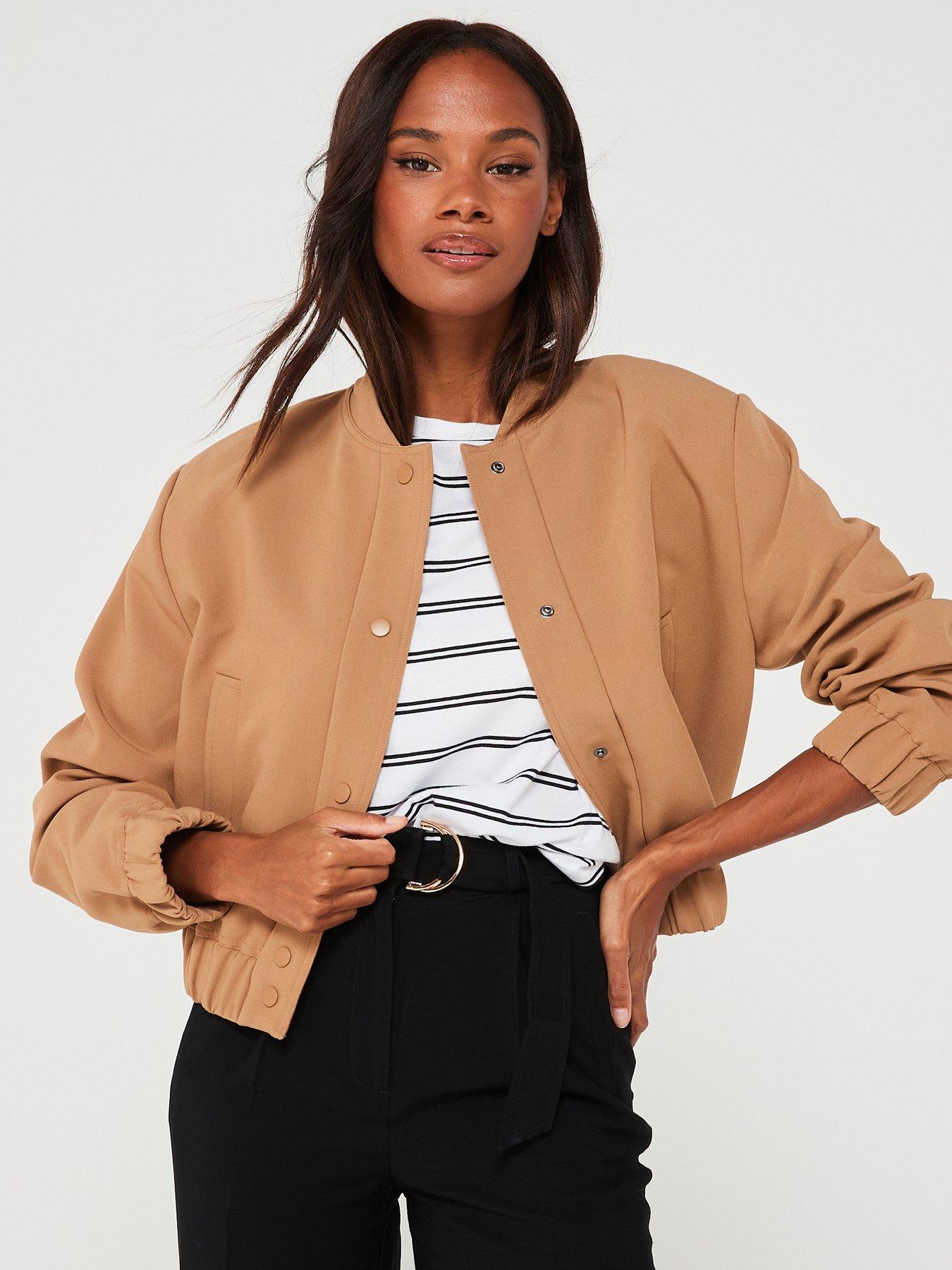 Tan bomber deals jacket womens