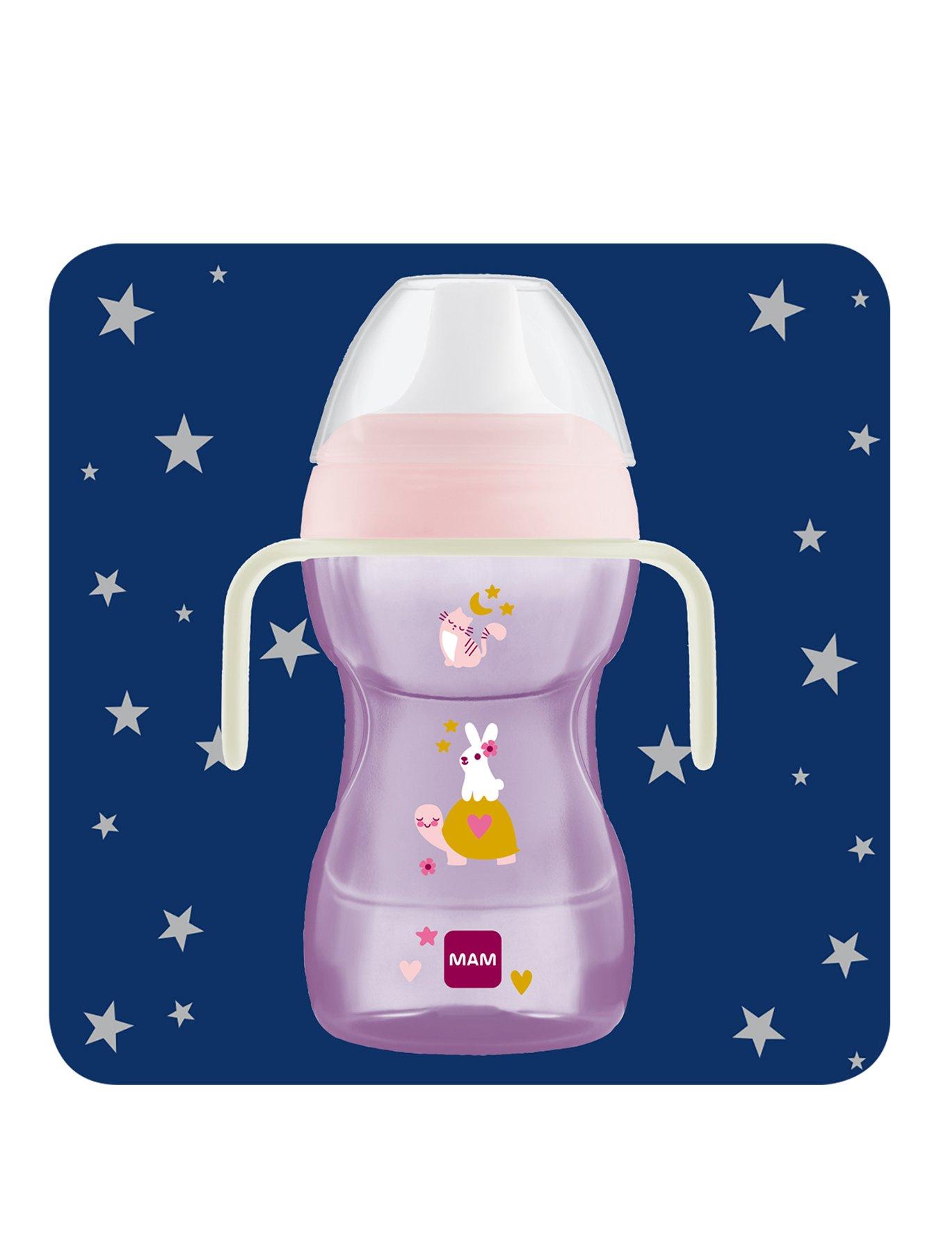 mam-fun-to-drink-cup-270ml-amp-glow-handles-purplestillFront