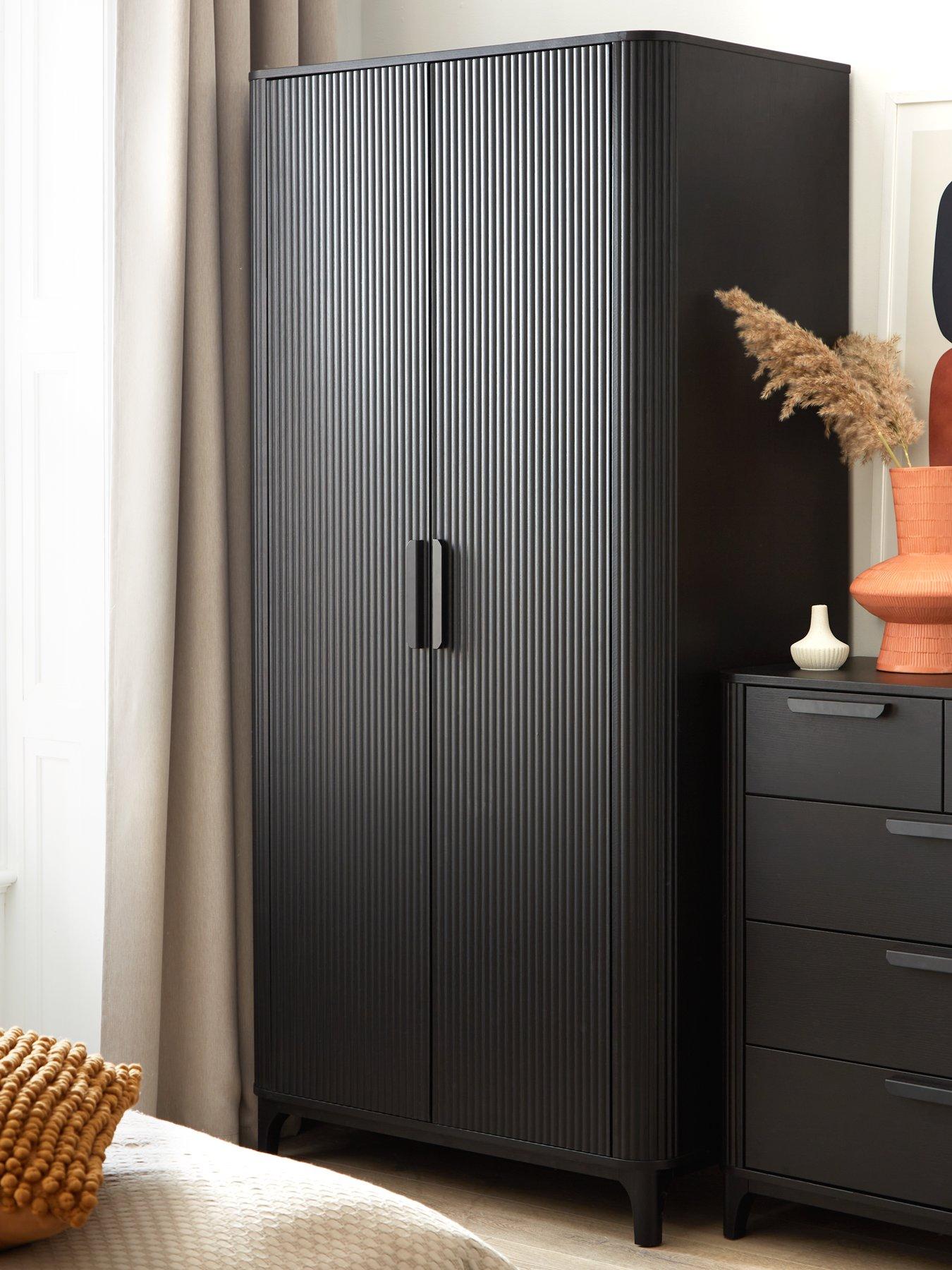 very-home-carina-2-door-wardrobe-blackfront