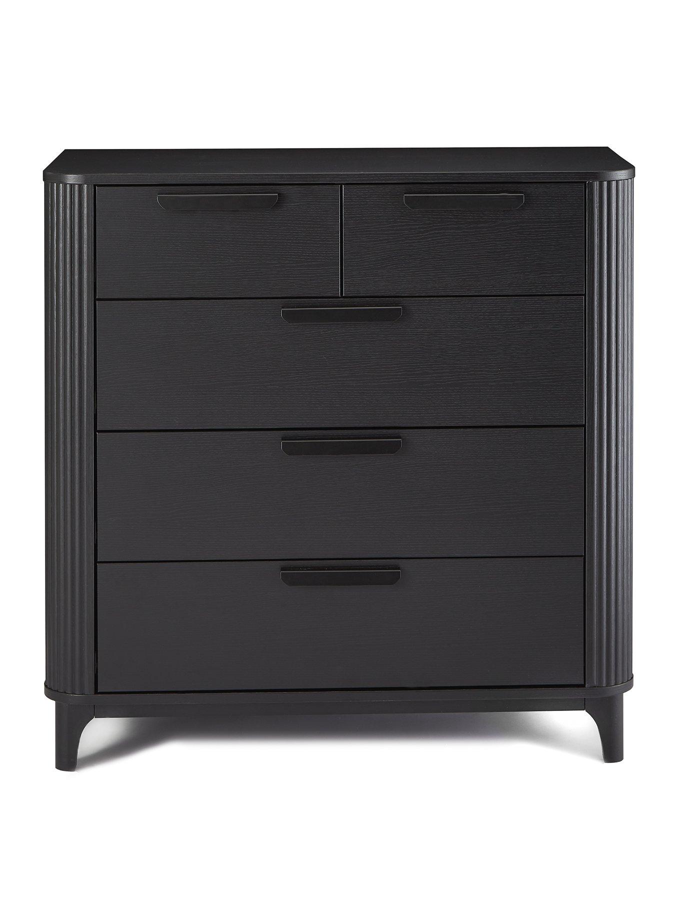 very-home-carina-2-3-drawer-chest-blackstillFront