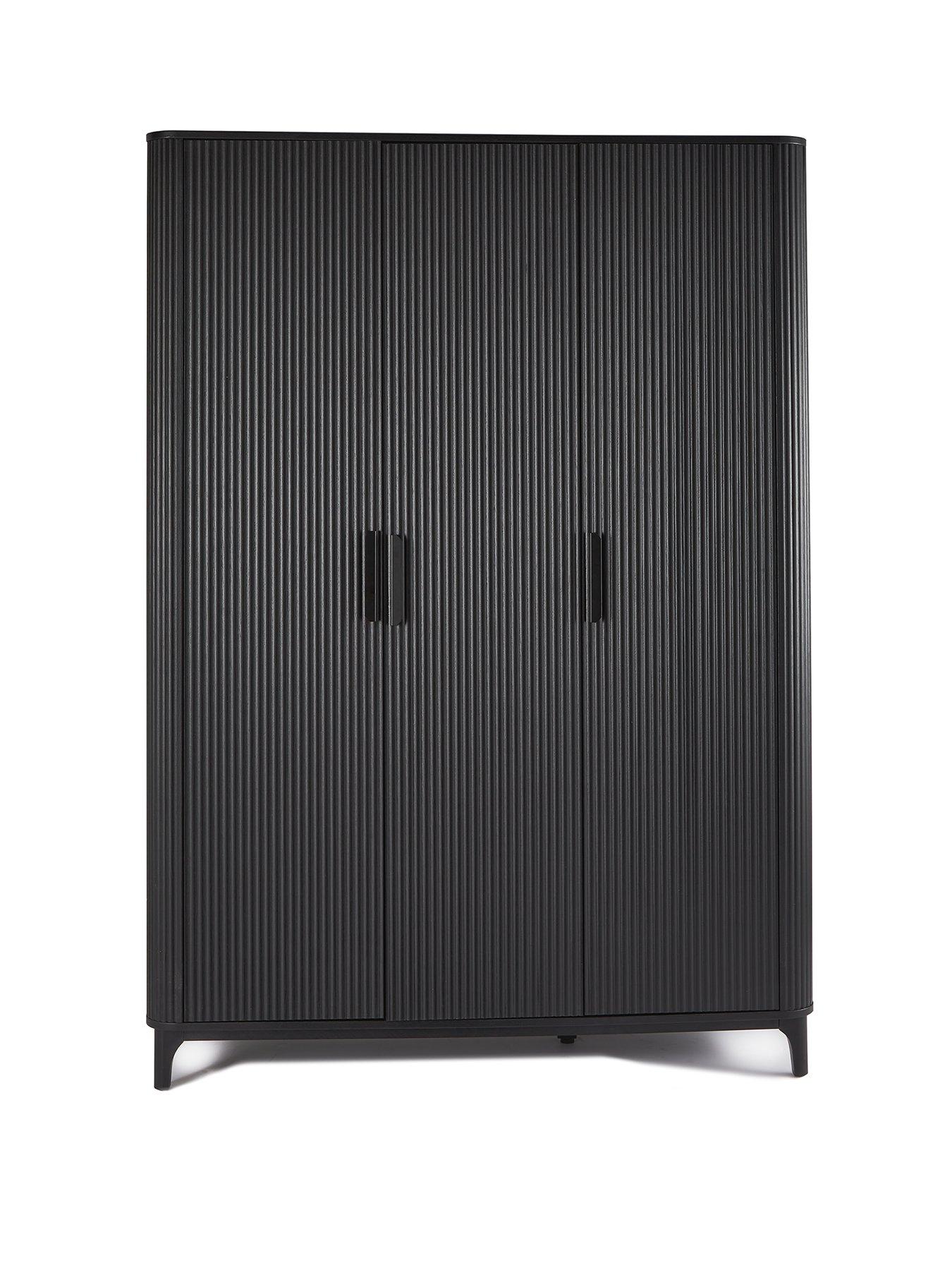 very-home-carina-3-door-wardrobe-blackstillFront