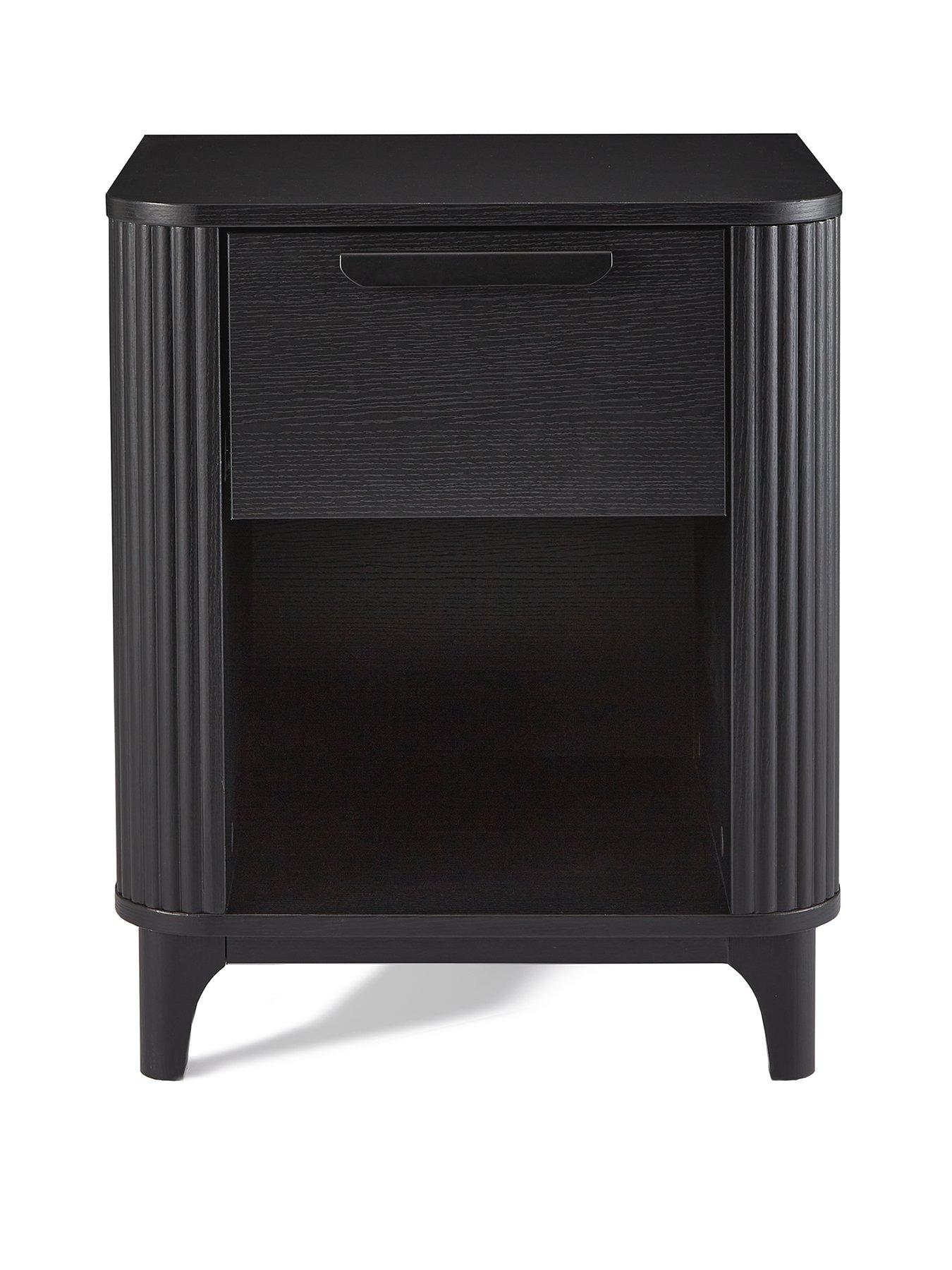 very-home-carina-1-drawer-bedside-chest-blackstillFront