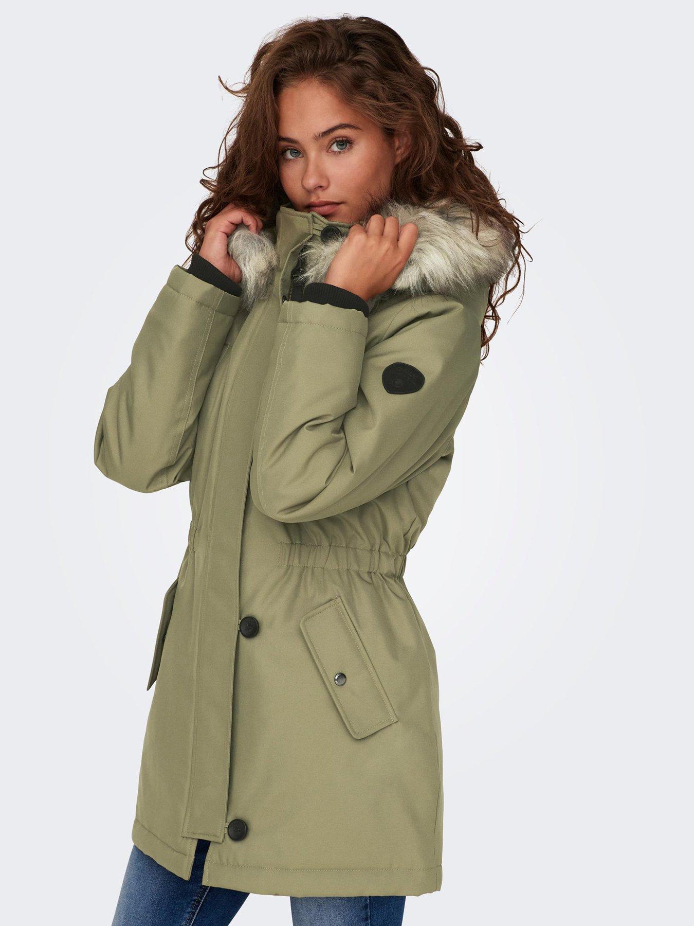 only-iris-faux-fur-hood-winter-parka-khaki