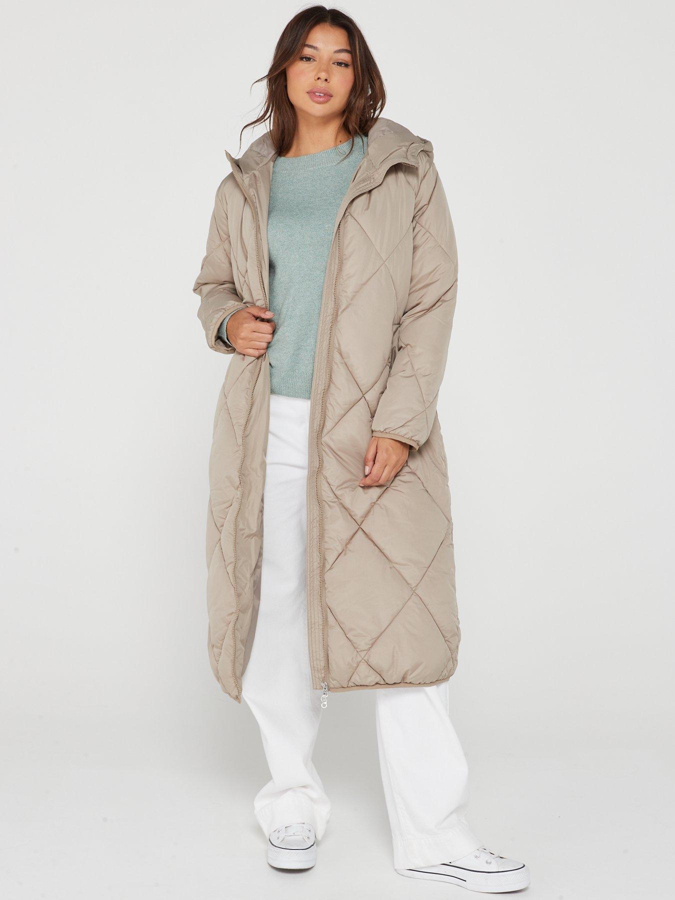 Sosandar Cream Super Cosy Longline Borg Coat