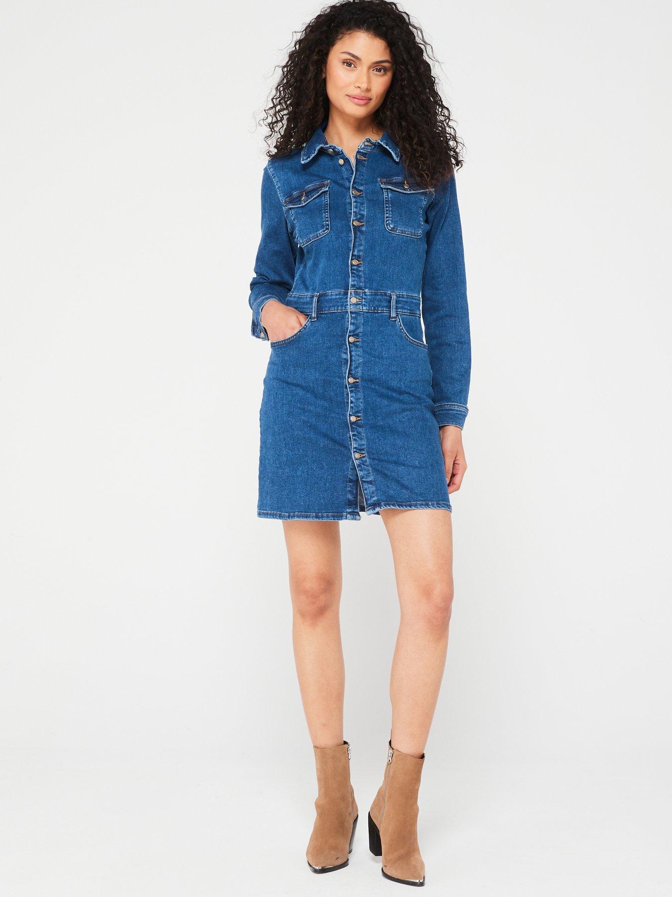 only-annika-long-sleeve-stretch-denim-dress-blueback