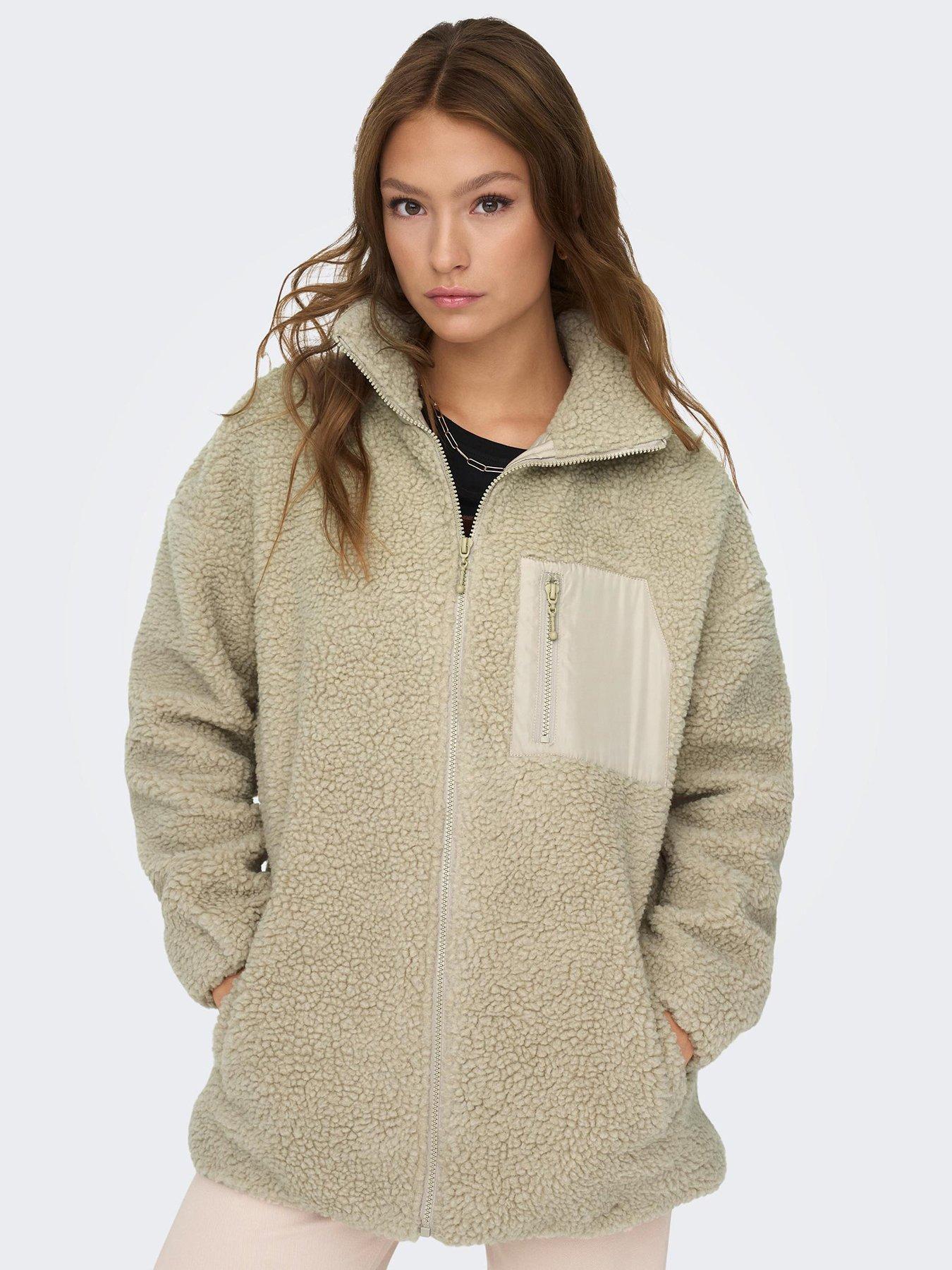 only-tracy-sherpa-jacket-creamfront