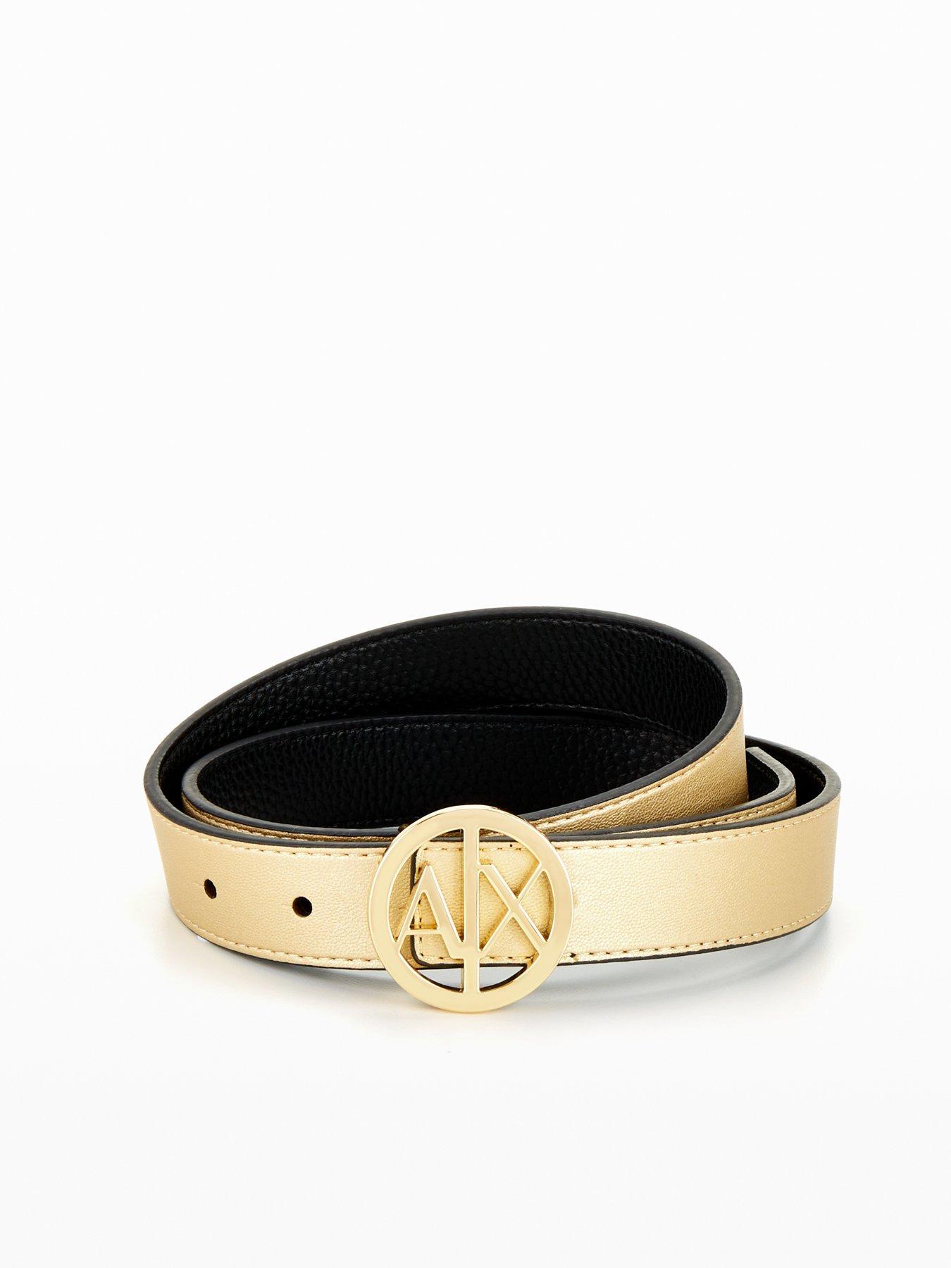 Armani Exchange Reversible Belt Black gold Very Ireland