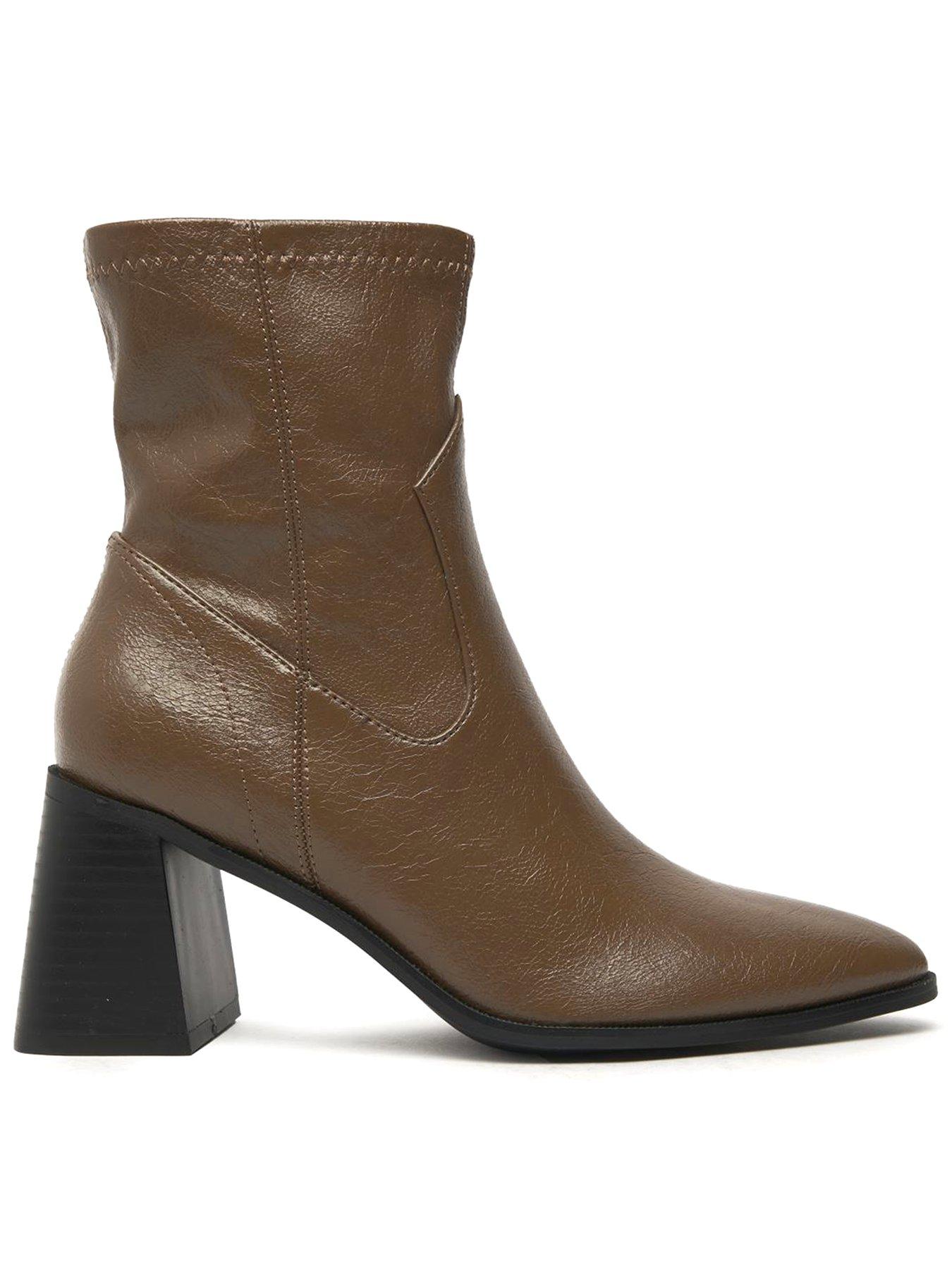 Schuh Bronte Block Sock Boot Brown Very Ireland