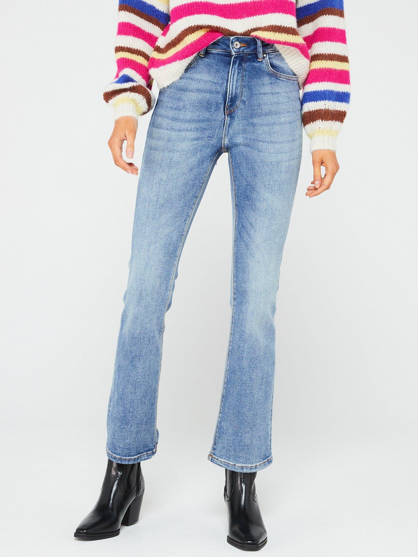 only-mila-high-waist-flared-jeans-blue