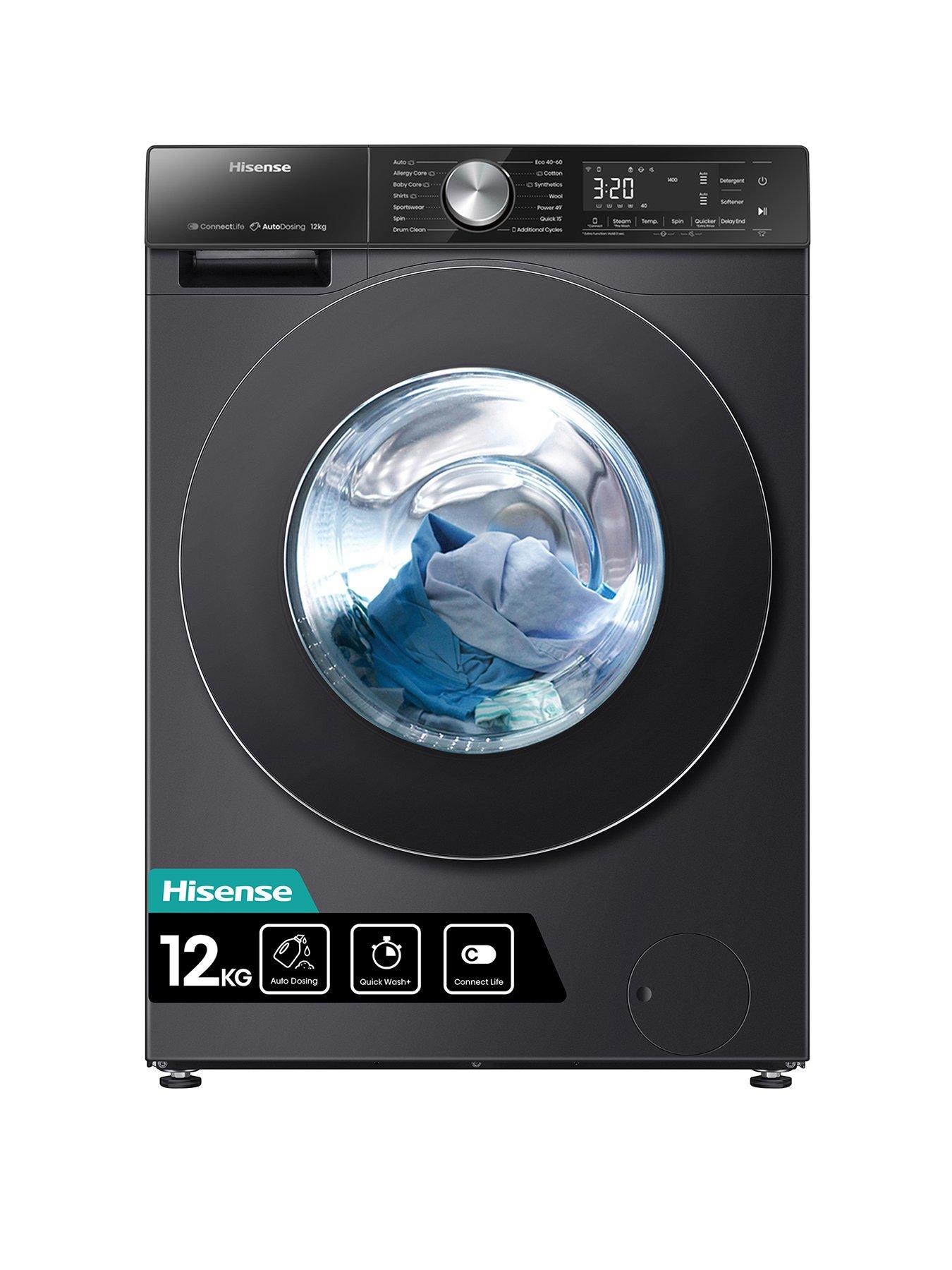 undefined 5S Series WF5S1245BB 12KG 1400rpm Auto Dosing Freestanding Washing Machine - Premium Black