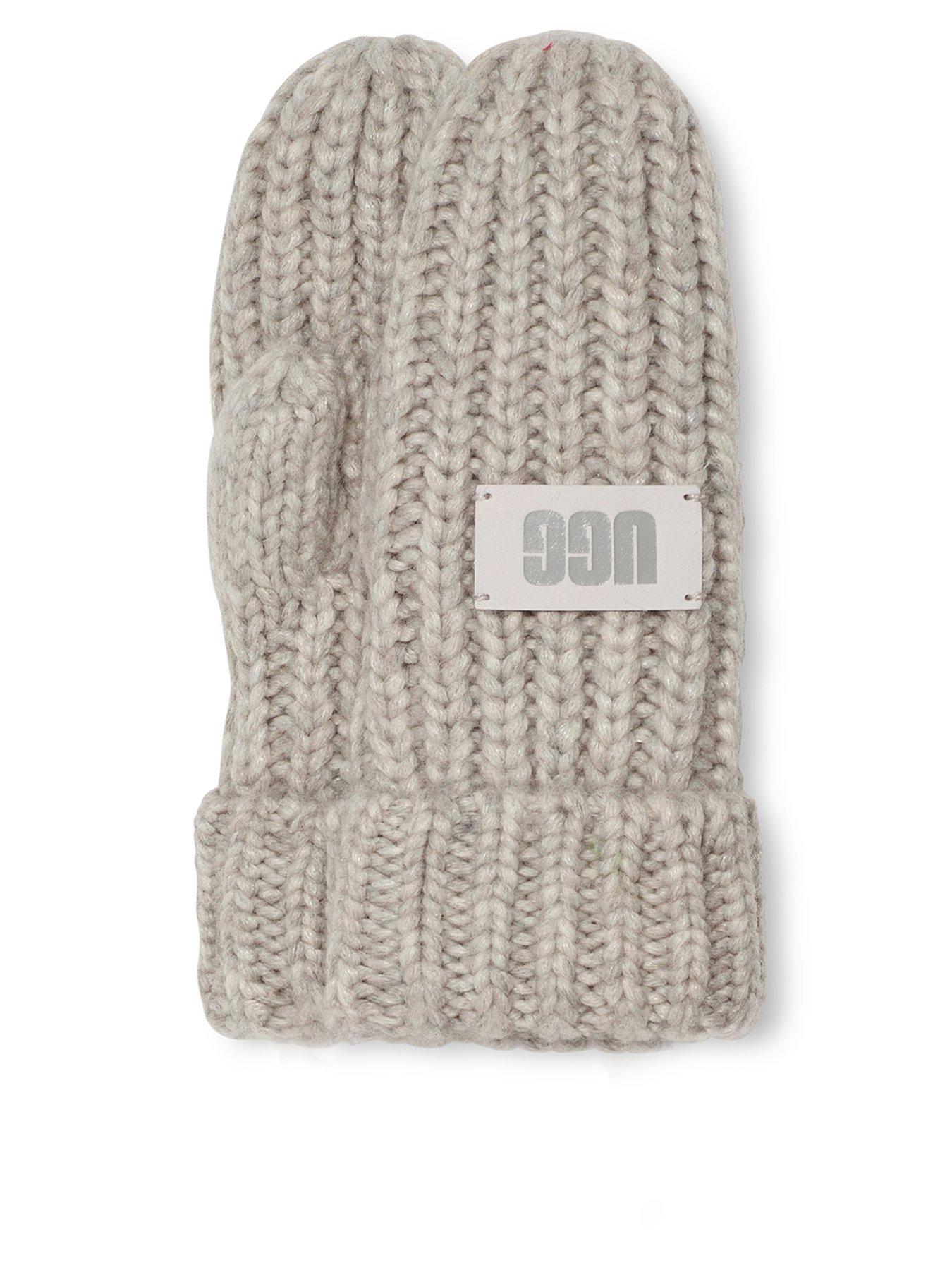 ugg-kids-ugg-airy-knit-chunky-rib-knit-mitten-greystillFront