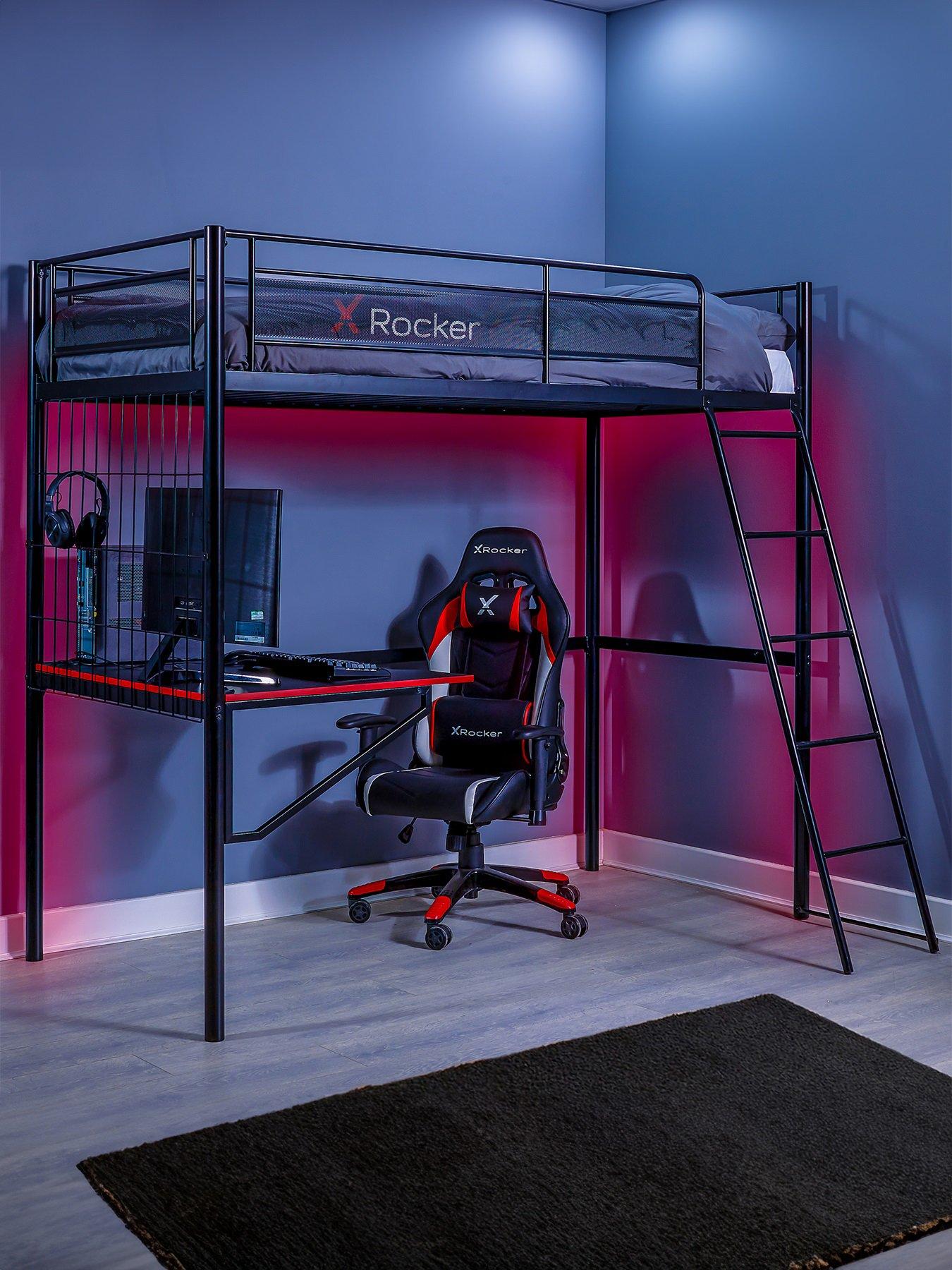 x-rocker-icarus-xlnbsphigh-sleeper-bed-with-gamingnbspdesk