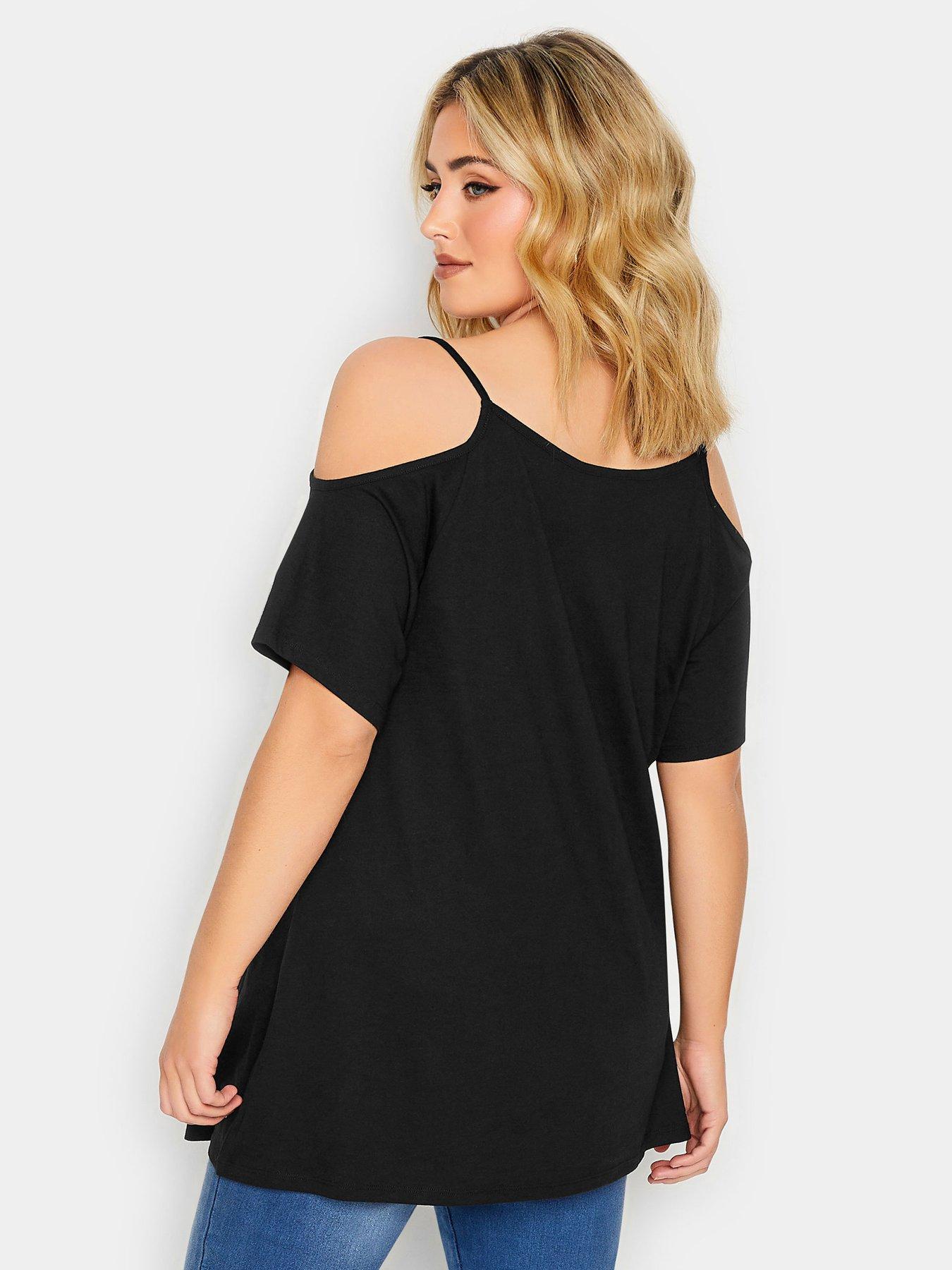 Yours clothing cheap cold shoulder tops