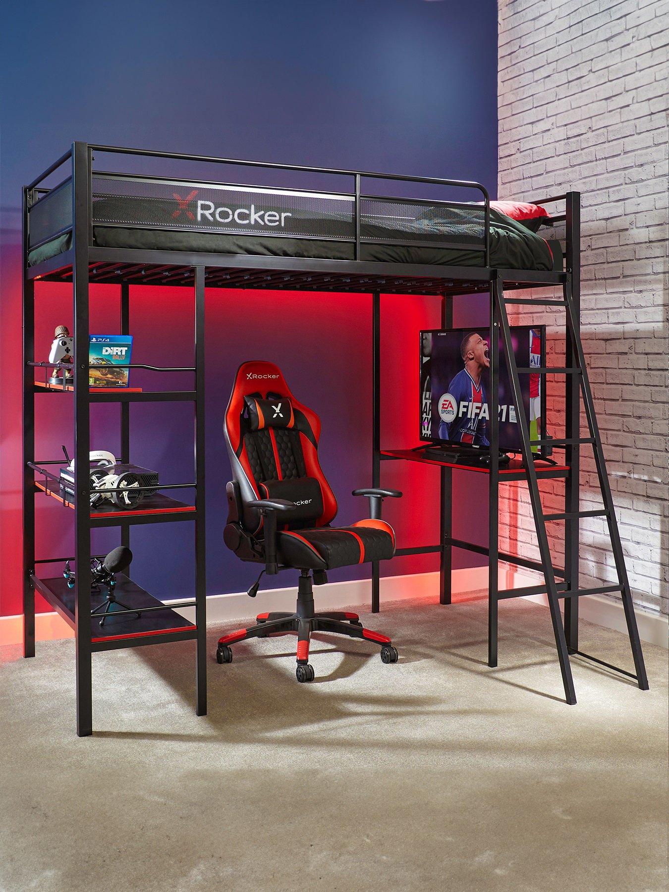 Image of X Rocker Fortress - Gaming Bunk Bed