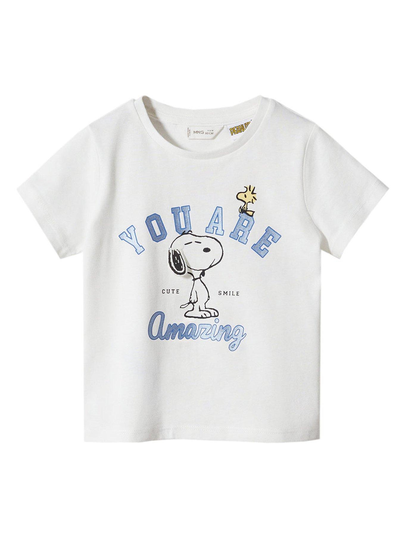 Mango snoopy t discount shirt