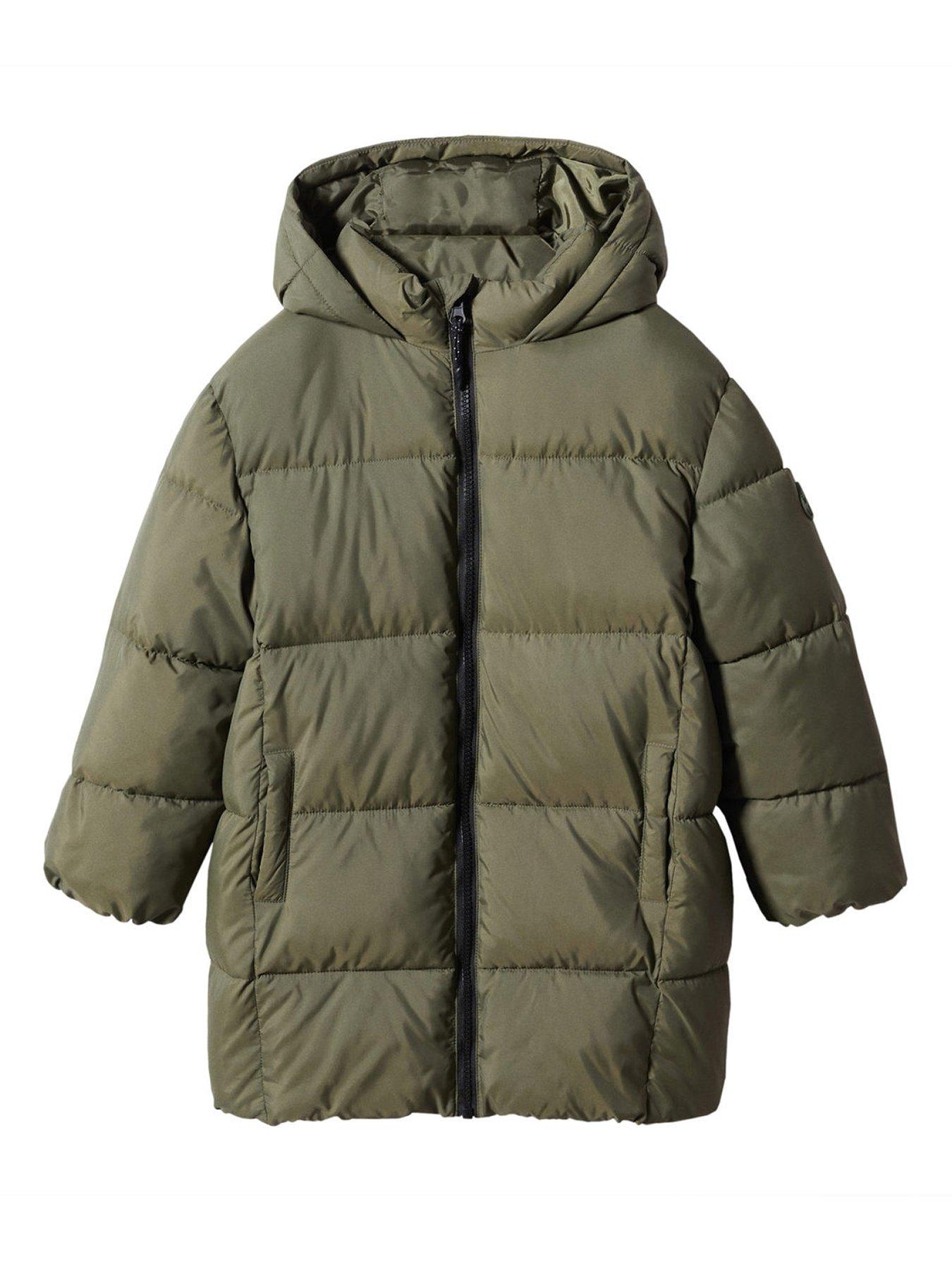 New Look Reversible Quilted Jacket with Borg Inner in Light khaki-Green