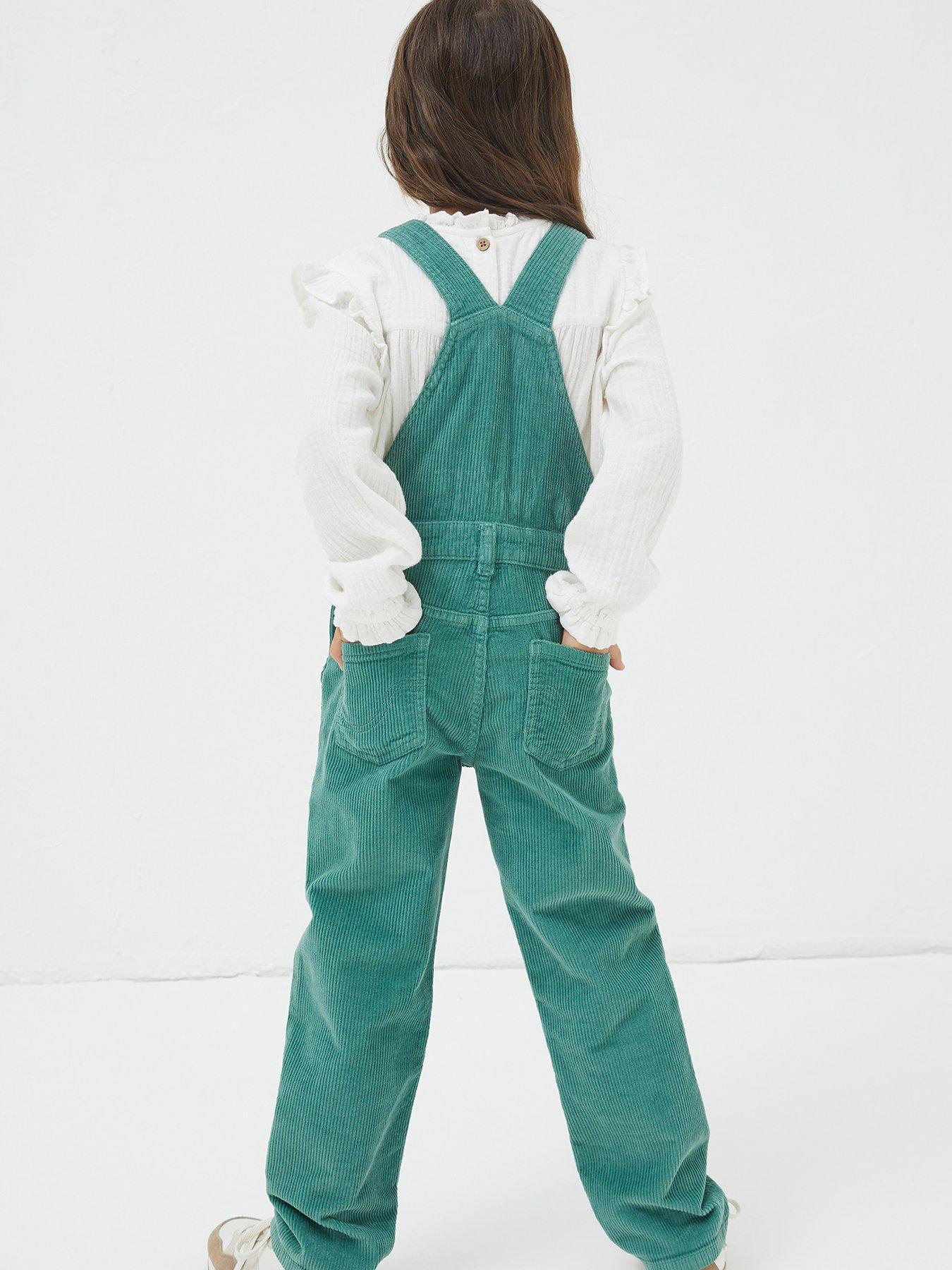 Girls 2024 corduroy dungarees