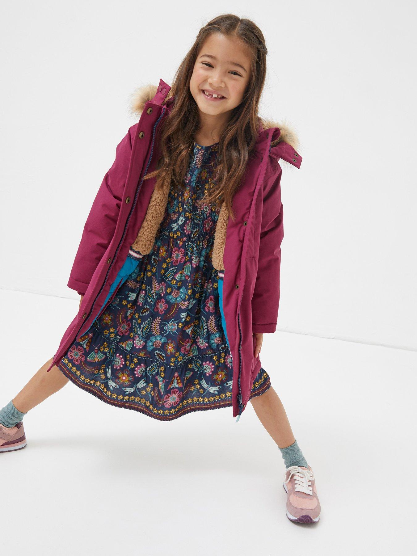 Girls pink 2025 waterproof coat