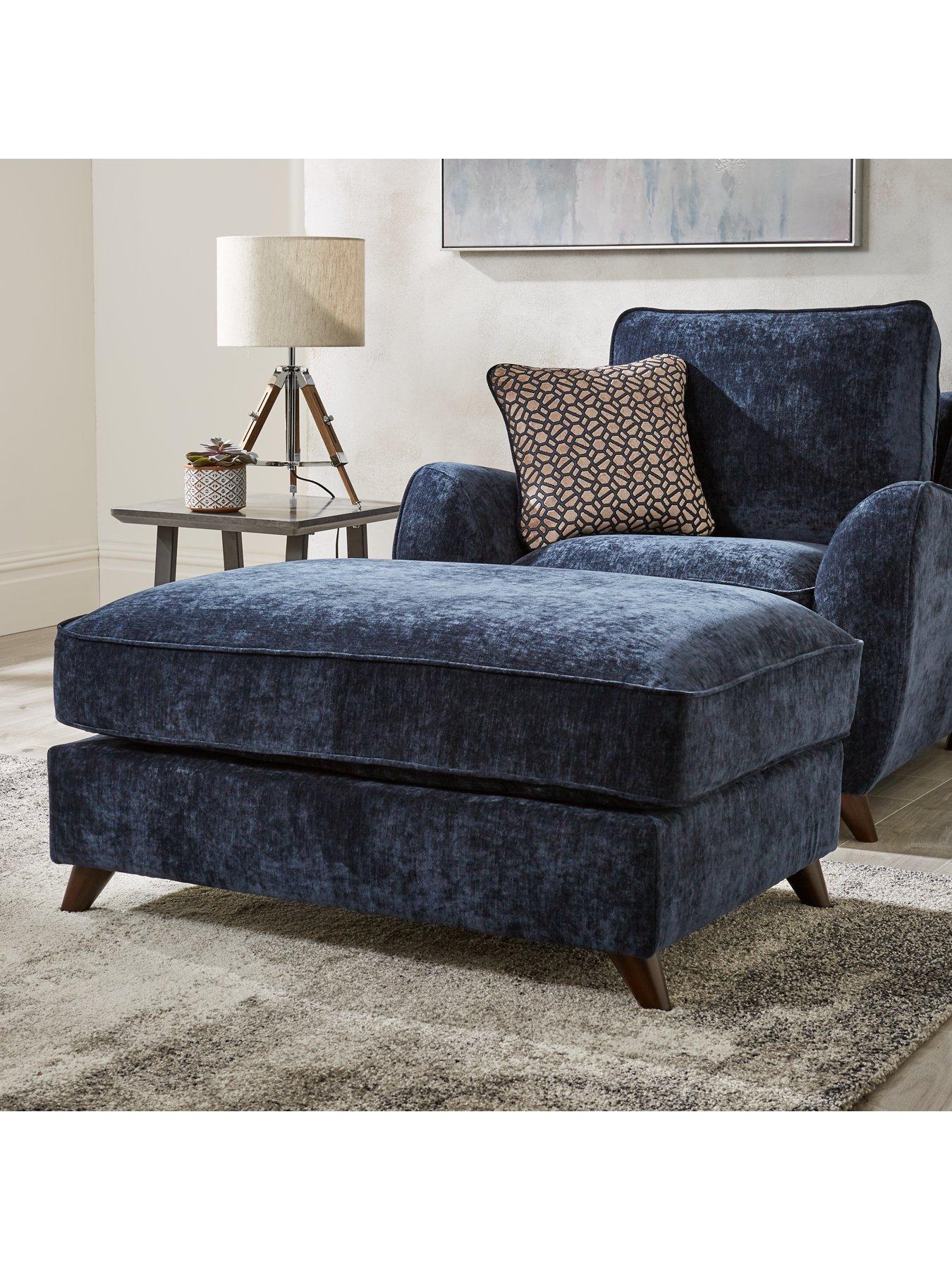 Very Home Verity Fabric Footstool - Made to Order in the UK
