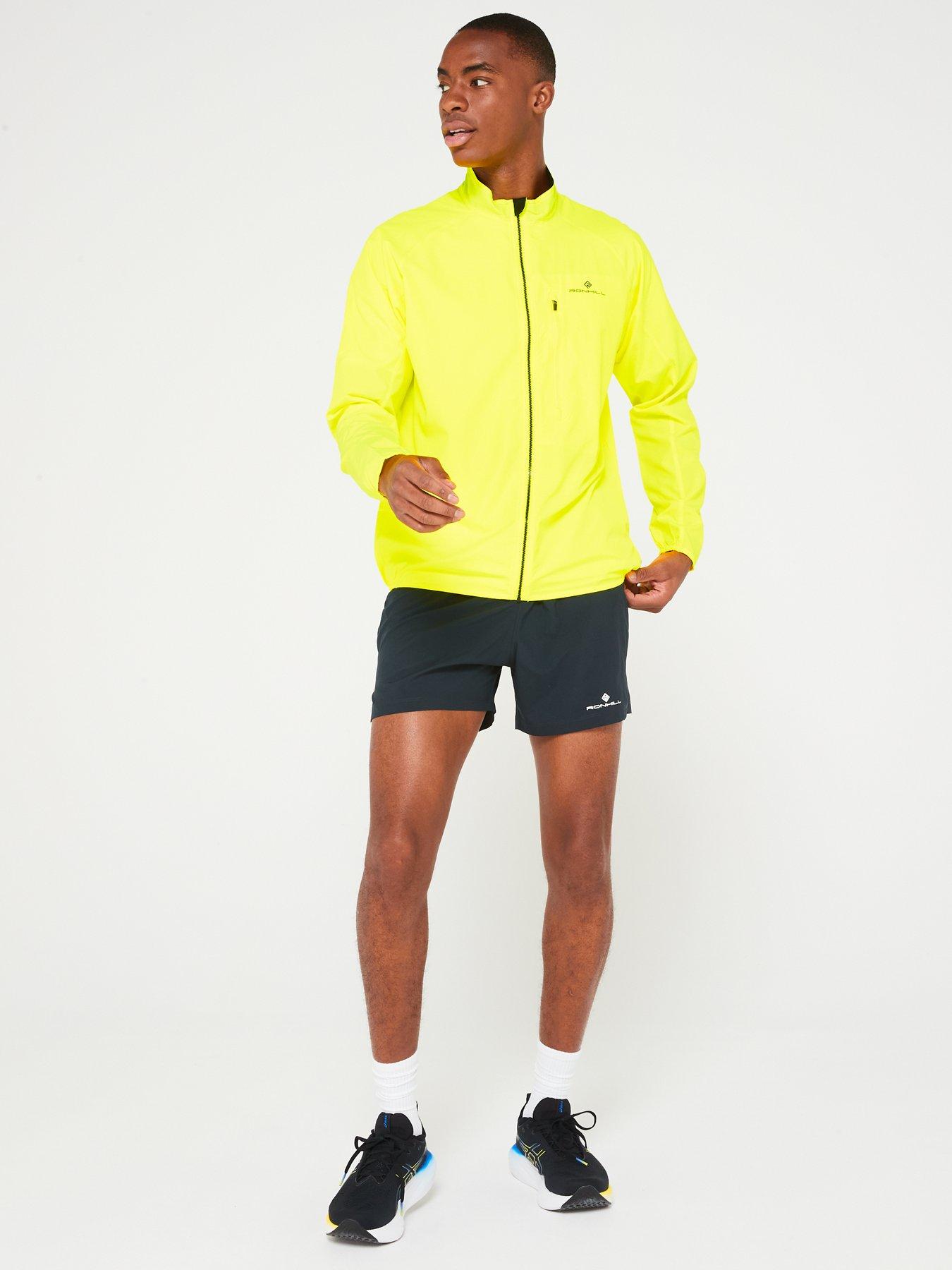 Yellow running jacket mens sale