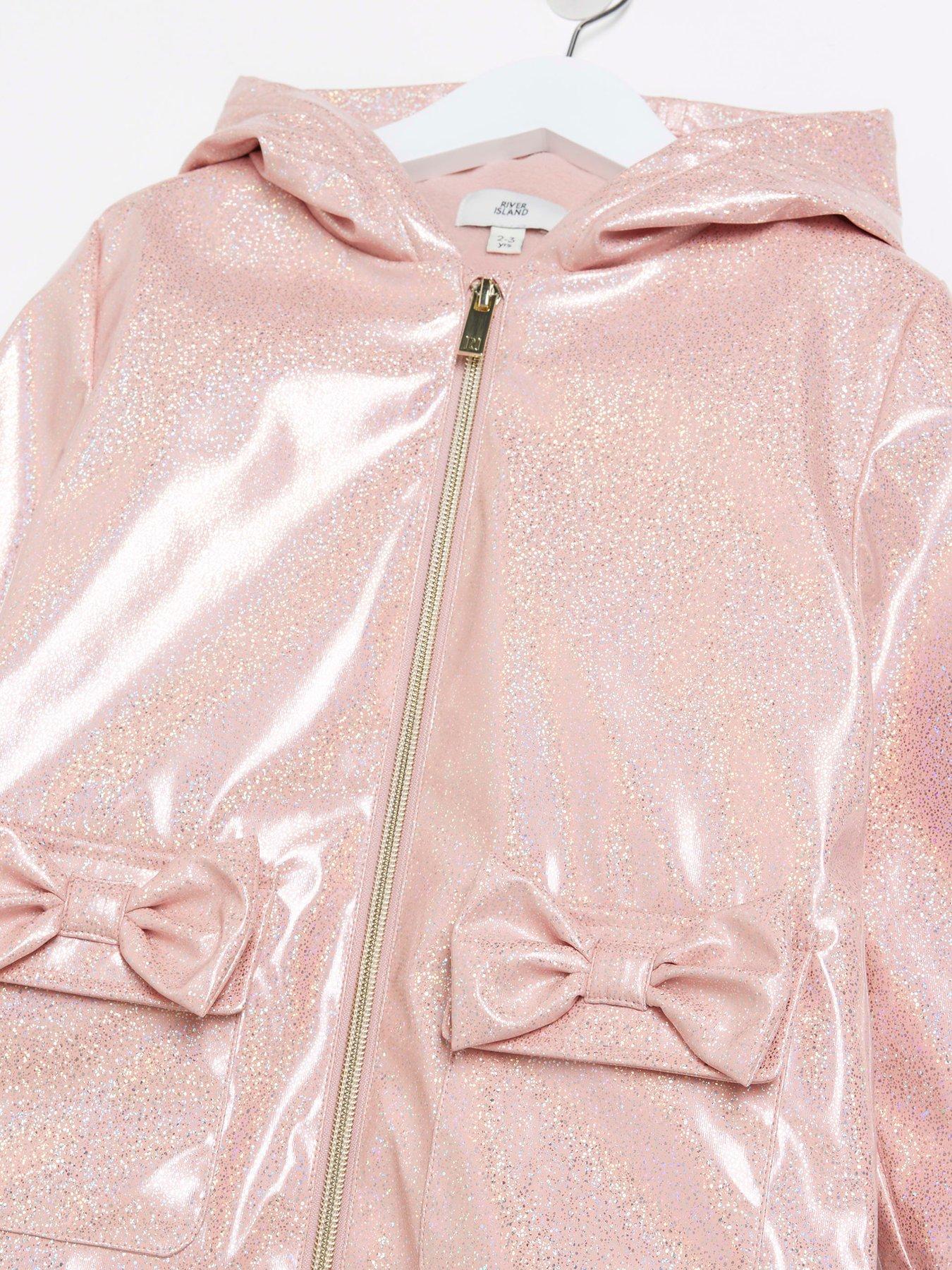 river-island-mini-mini-girls-glitter-hooded-raincoat-pinkoutfit