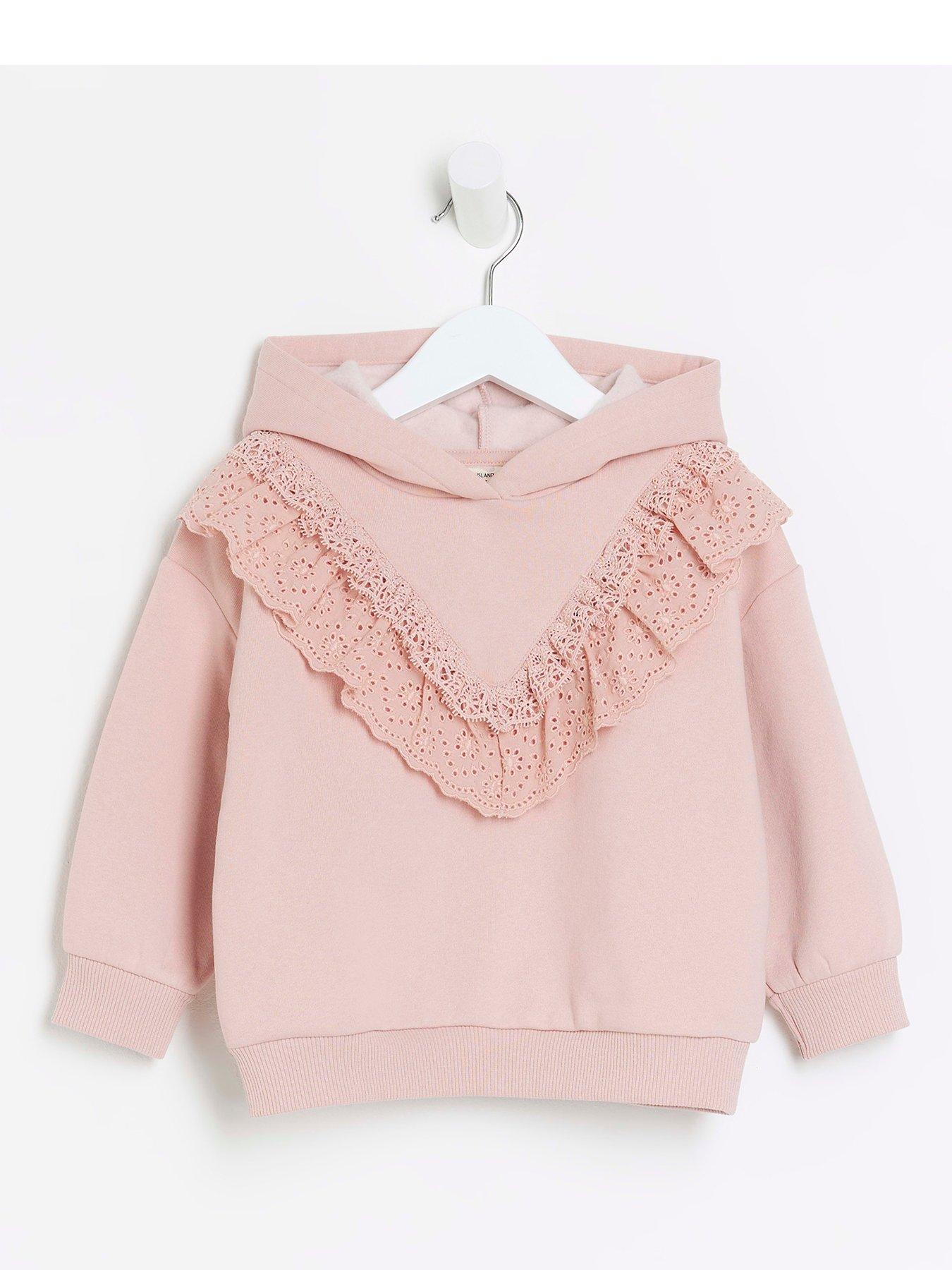 River island pink discount hoodie