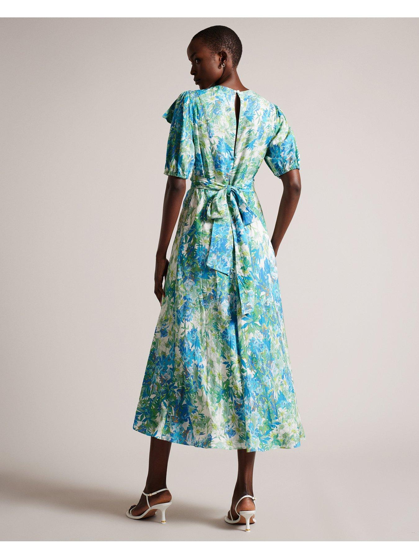 ted-baker-nicciey-puff-sleeve-ruffle-midi-dress-multistillFront