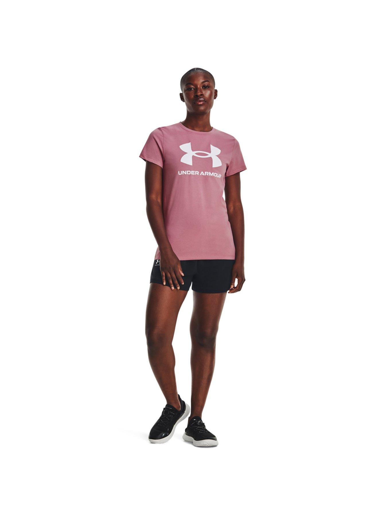 Pink under clearance armour t shirt