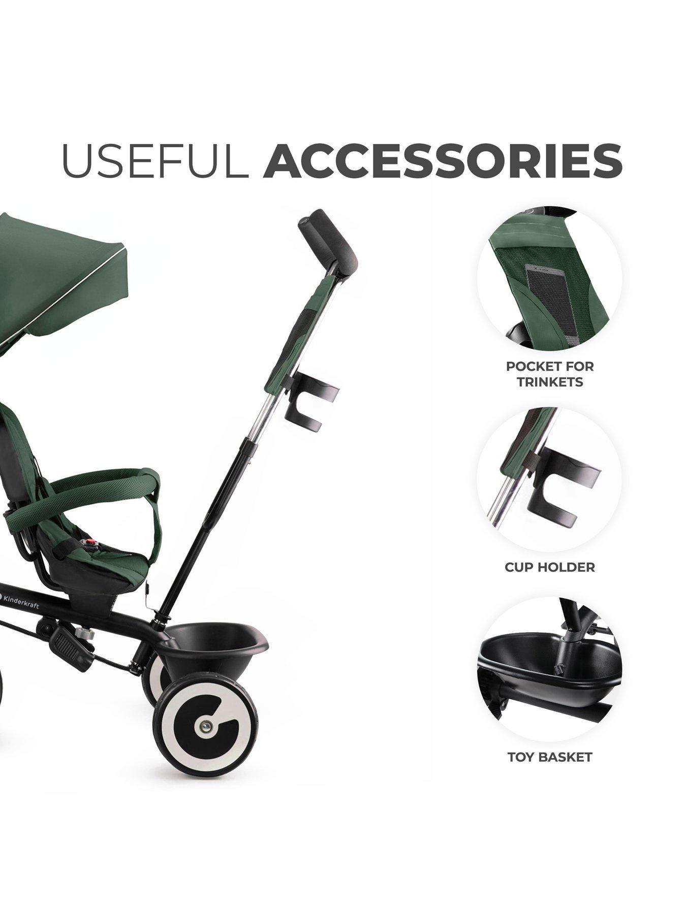 Image 5 of 8 of Kinderkraft ASTON Tricycle - Mystic Green