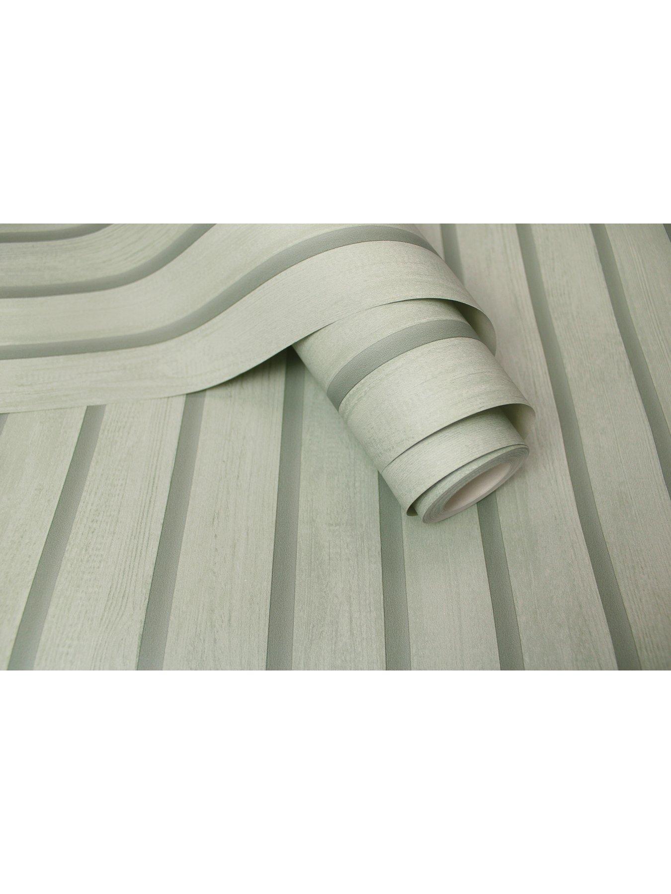 Image 5 of 5 of Holden Decor Wood Slat Wallpaper - Soft Green