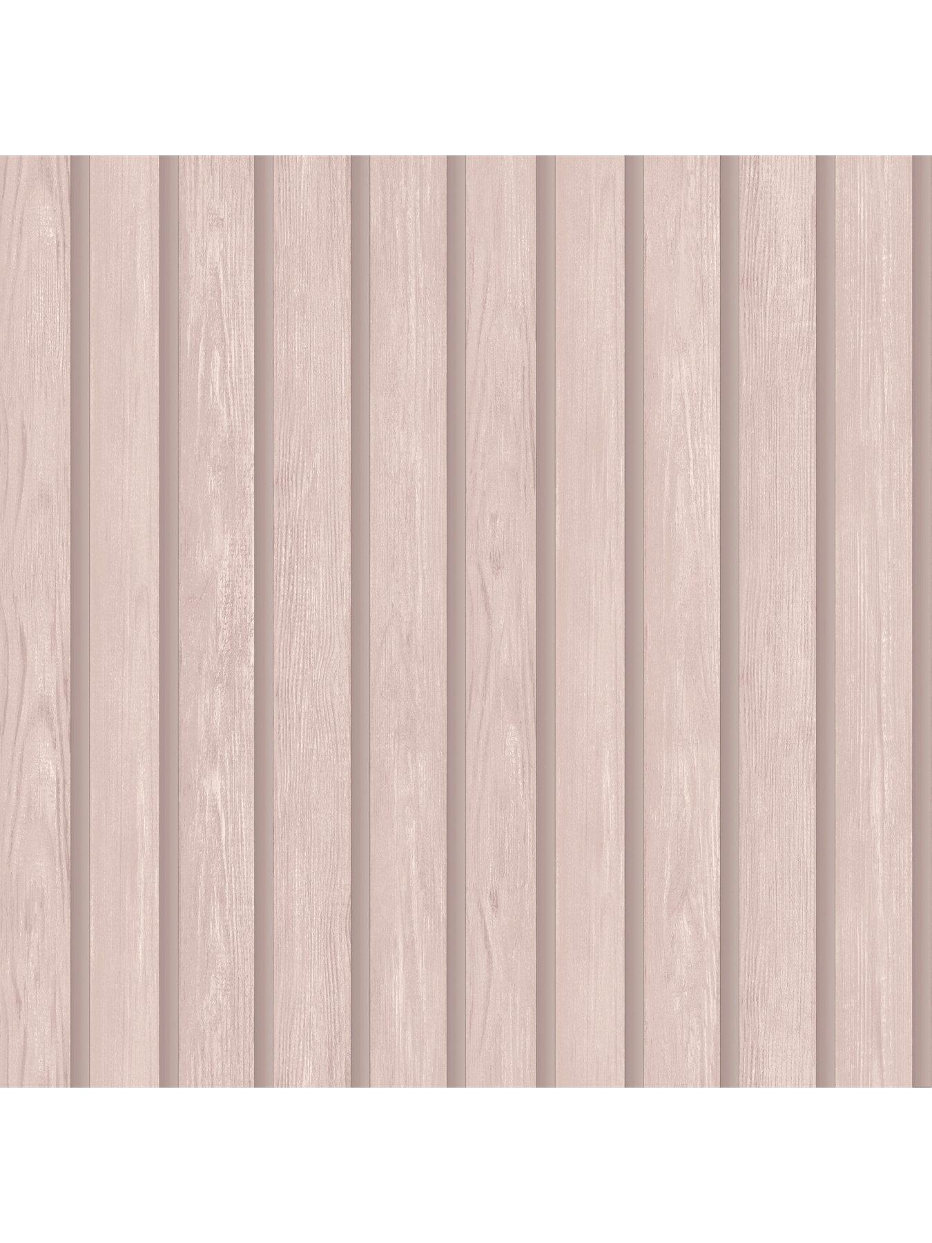 Image 2 of 5 of Holden Decor Wood Slat Wallpaper - Pink