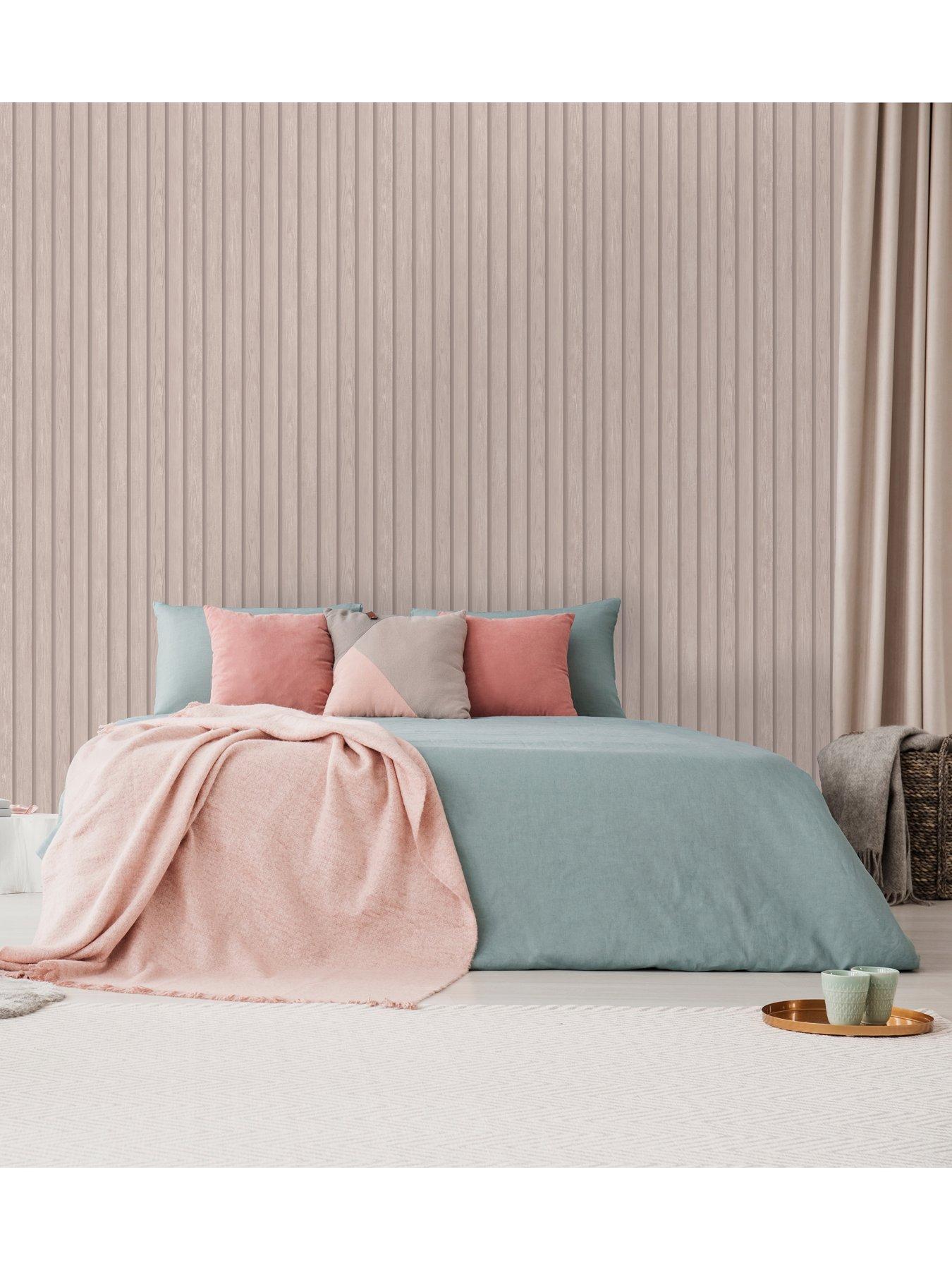Image 3 of 5 of Holden Decor Wood Slat Wallpaper - Pink