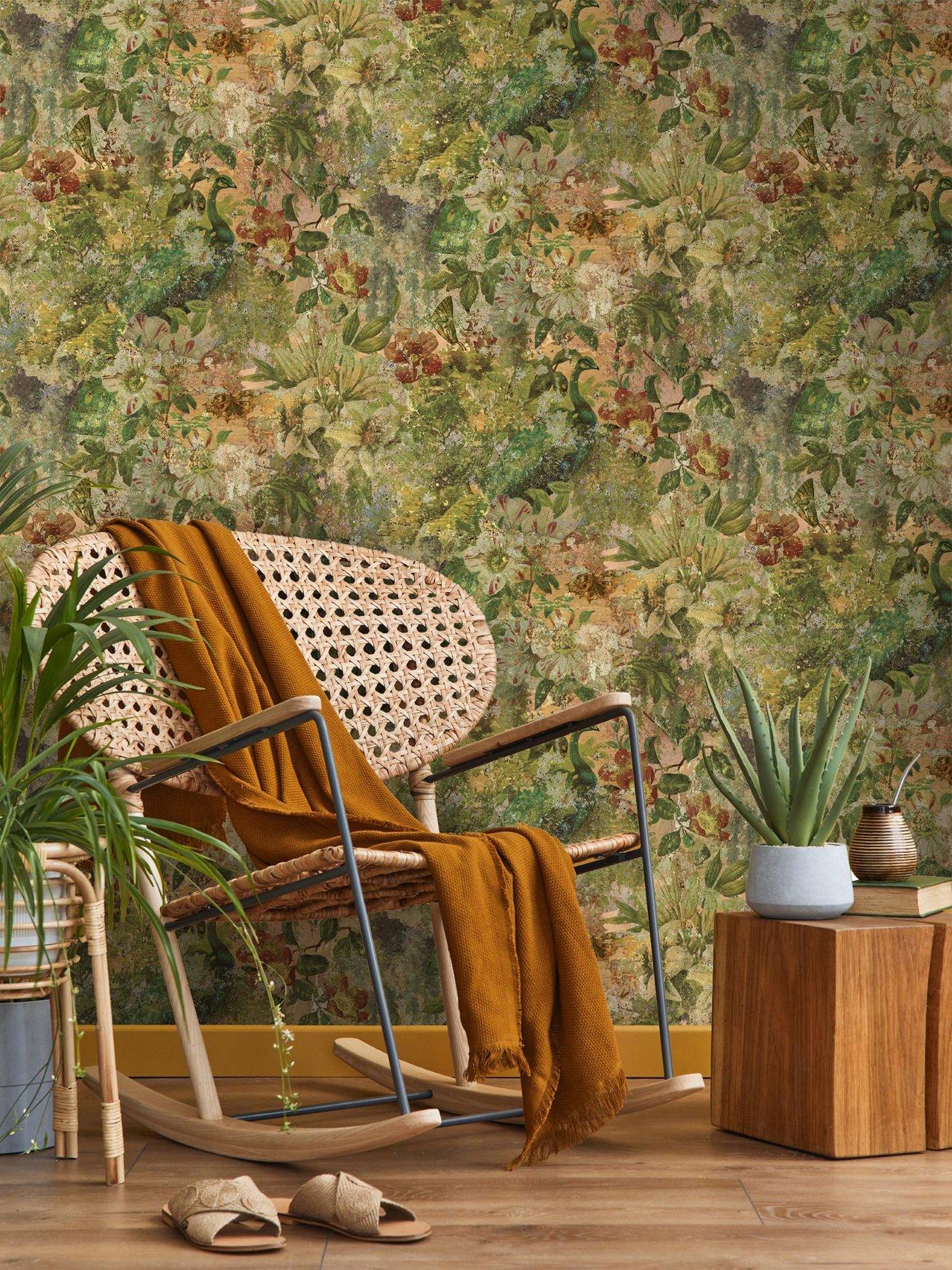 Holden Decor Vintage Peacock Wallpaper