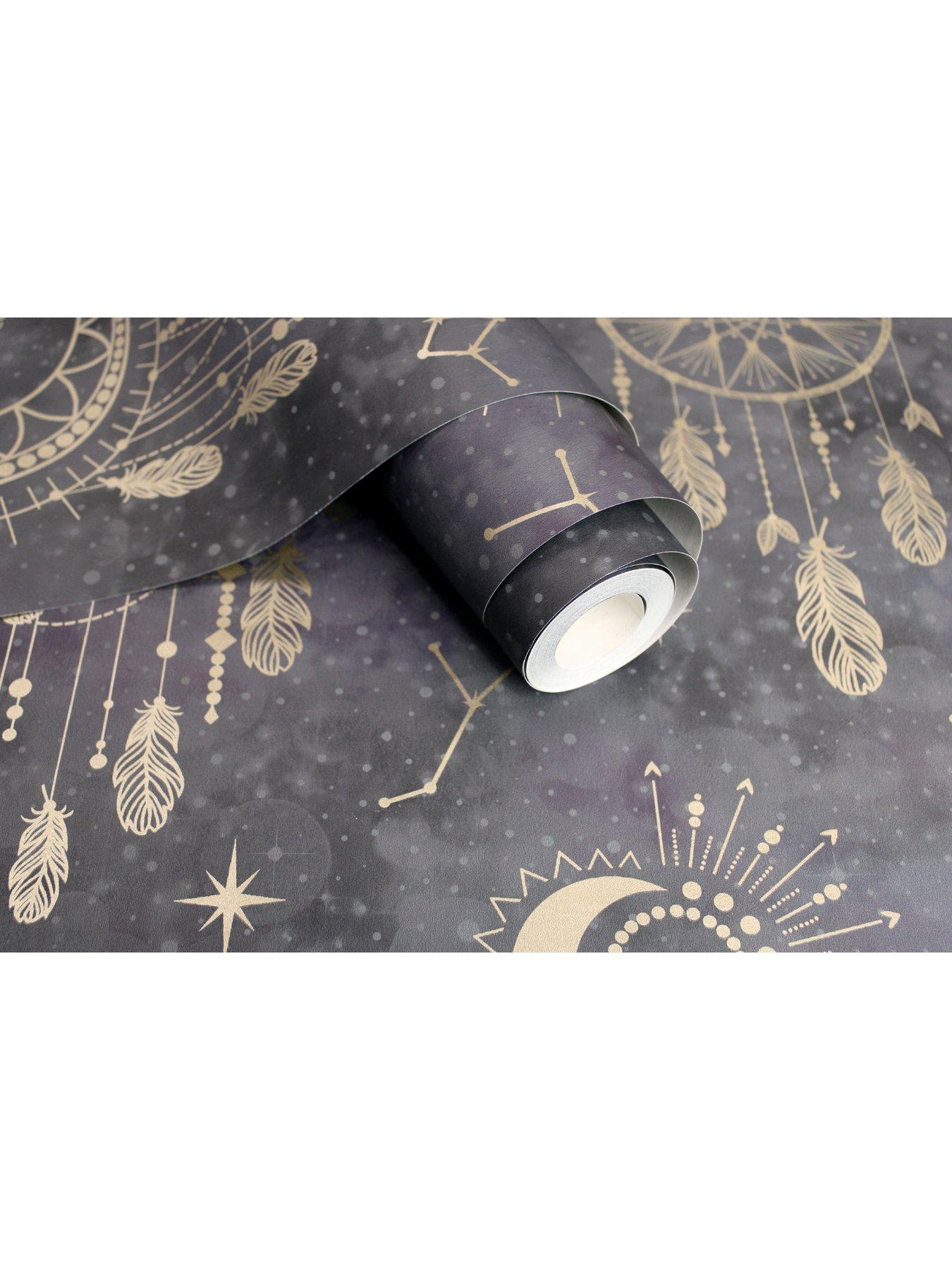 Image 5 of 5 of Holden Decor Dreamcatcher Wallpaper - Black/gold