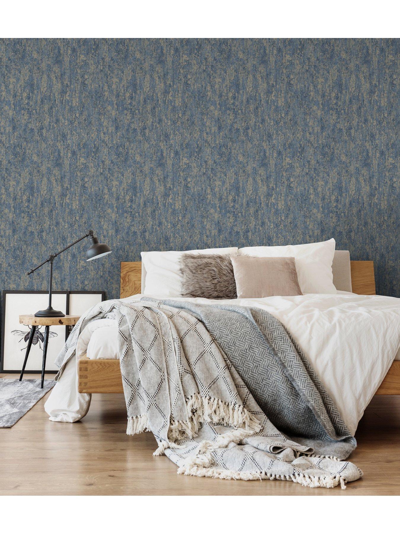 Image 3 of 5 of Holden Decor Industrial Texture Wallpaper - Navy