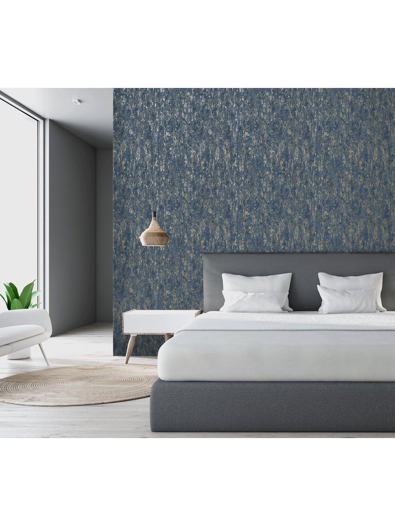 Image 4 of 5 of Holden Decor Industrial Texture Wallpaper - Navy