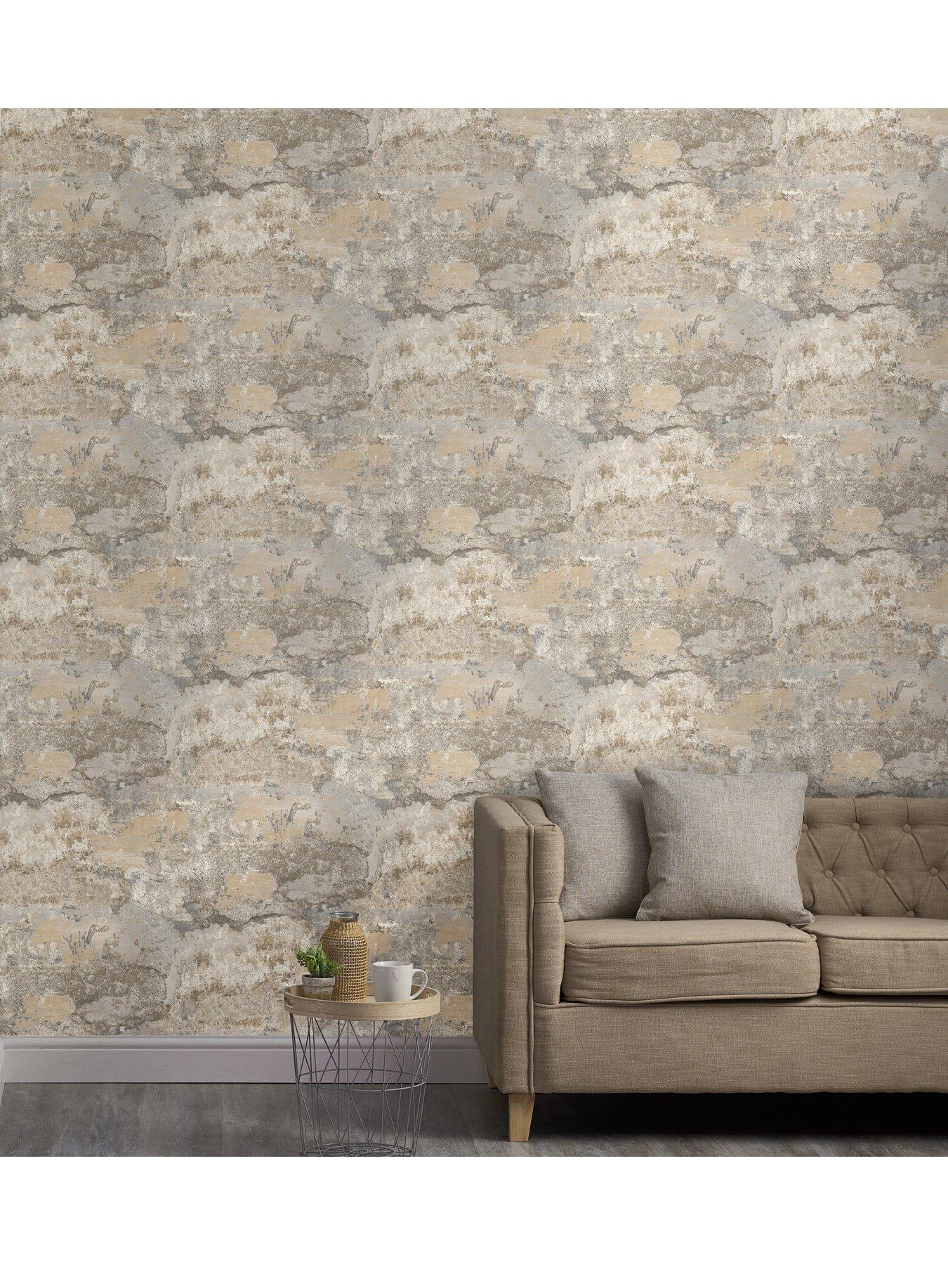 Image 3 of 5 of Holden Decor Concrete Texture Wallpaper - Natural