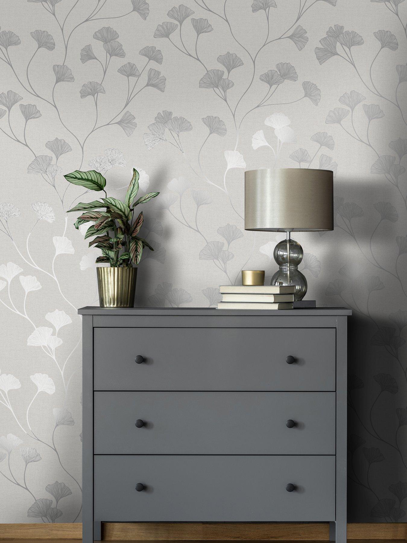 holden-decor-glistening-ginkgo-wallpaper-grey-silverfront