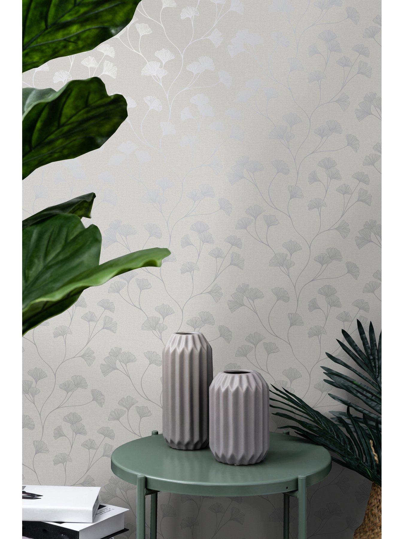 holden-decor-glistening-ginkgo-wallpaper-grey-silverback